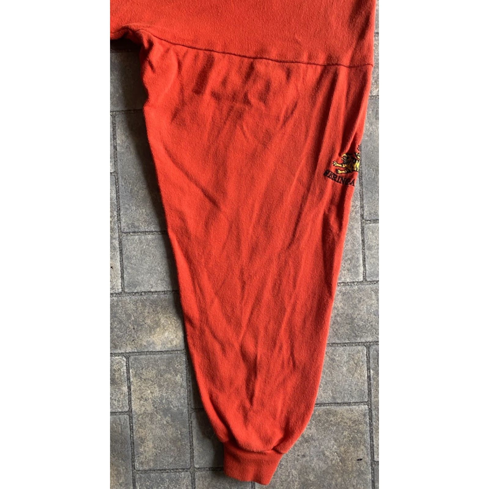 Vintage Moette Rugby Style Shirt Men’s XL Long Sleeve Polo Orange Flaws Wear Seringapatam Size US XL / EU 56 / 4 - 6 Thumbnail
