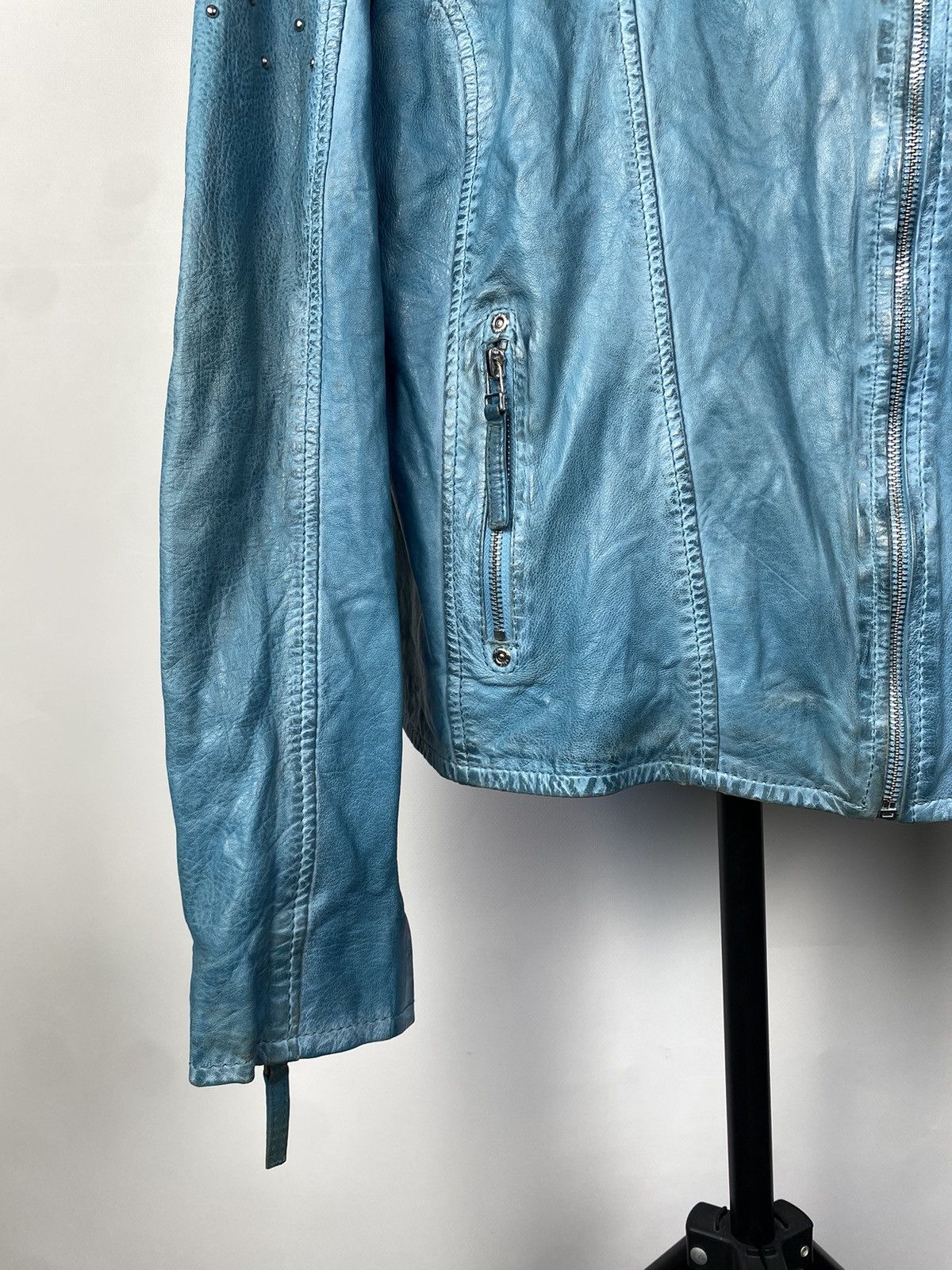 Japanese Brand Vintage Gipsy Japanese Leather Jacket Motorcycle Racing Size XL / US 12-14 / IT 48-50 - 7 Thumbnail