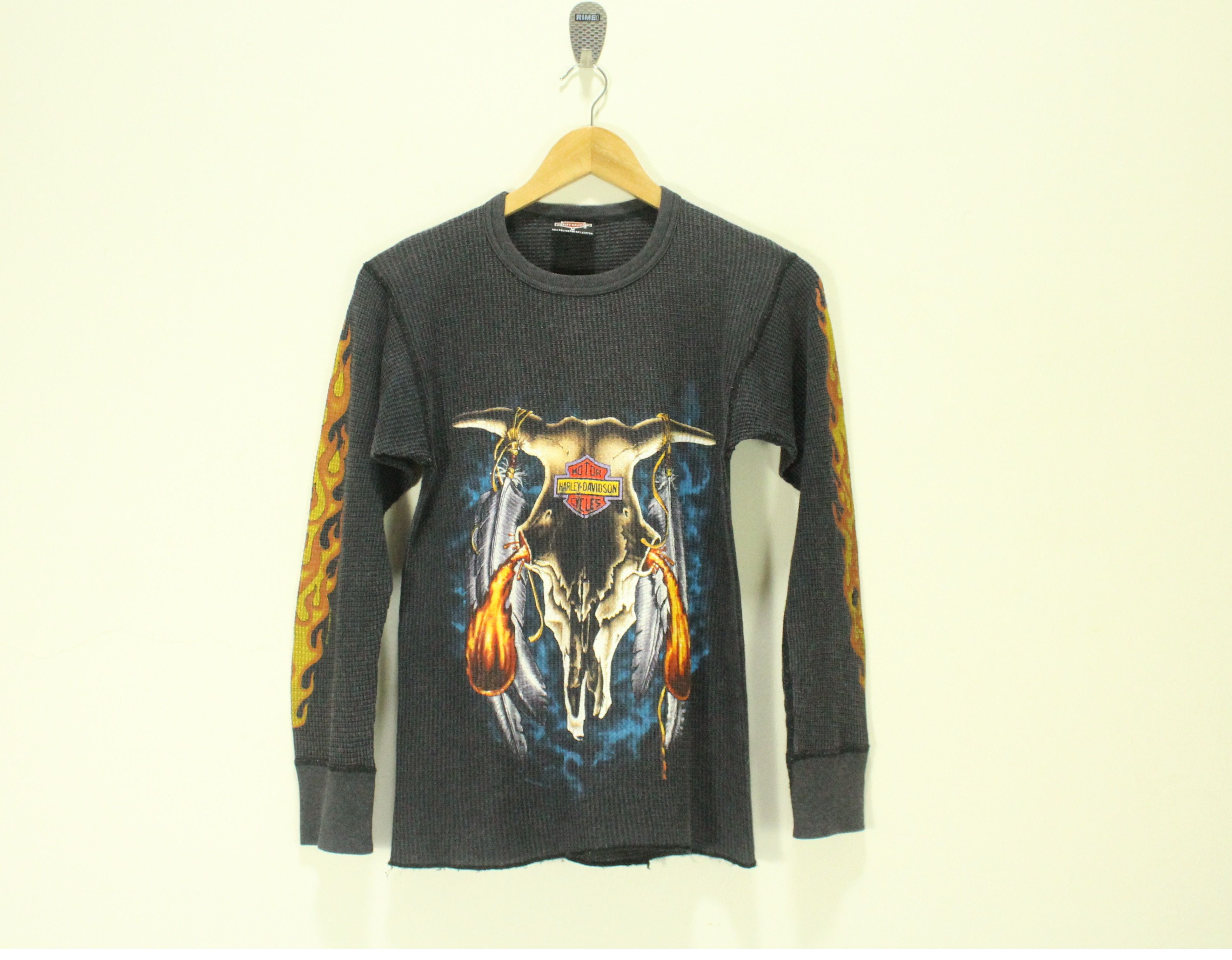 Harley Davidson Vintage HARLEY DAVIDSON Shirt HOLOUBEK Flame Thermal Bodyfit Size US M / EU 48-50 / 2 - 2 Thumbnail
