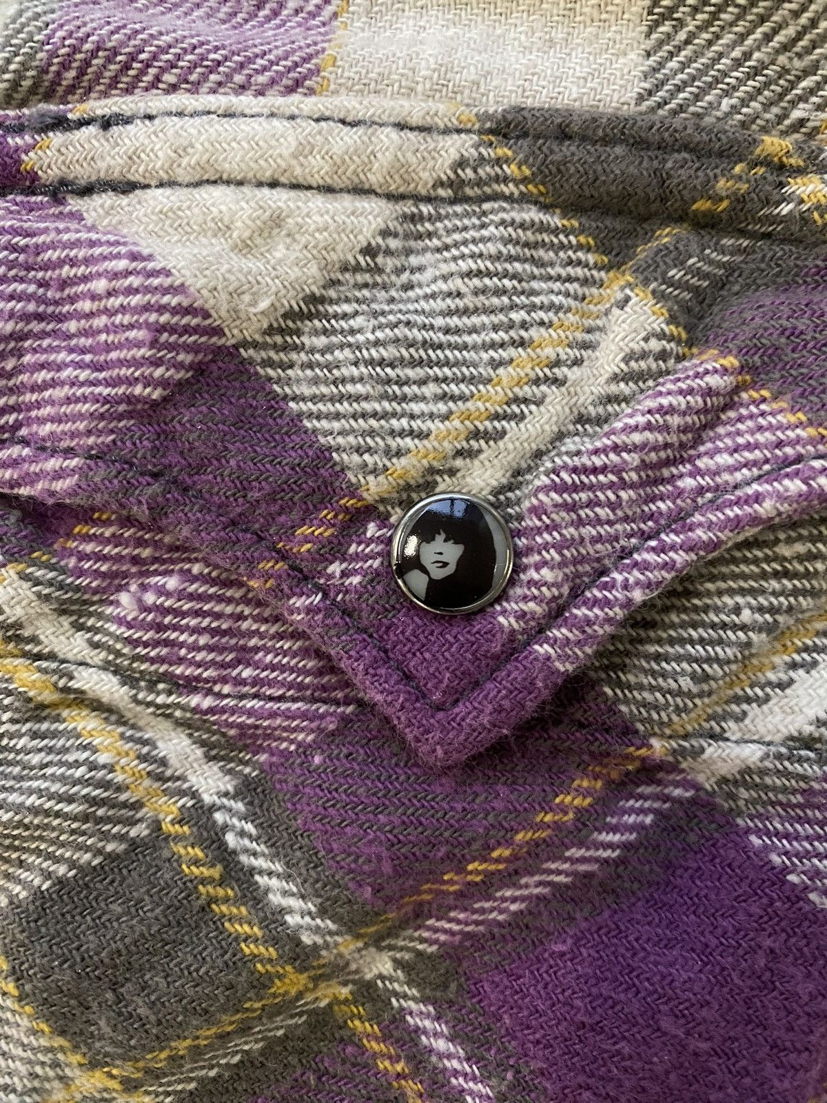 Hysteric Glamour × Japanese Brand × Vintage Hysteric Glamour Flannel Western Pearl Snap Button Shirts Size S / US 4 / IT 40 - 4 Thumbnail
