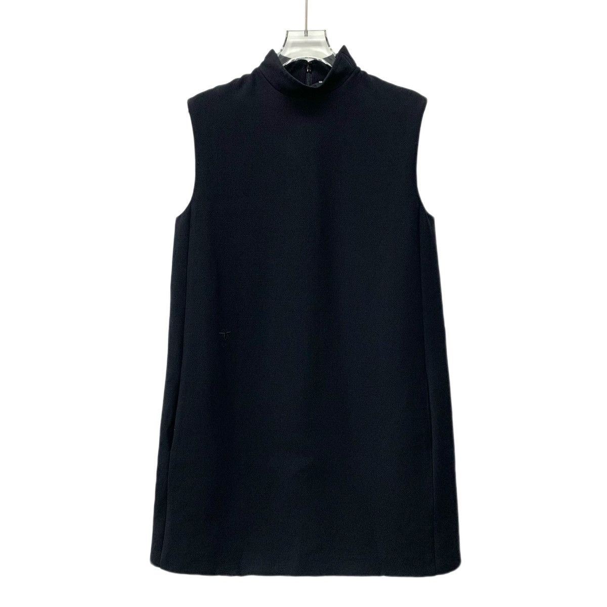 Dior Christian Dior Black Bee Wool Zip Sleeveless Dress K26WX Size XS / US 0-2 / IT 36-38 - 1 Thumbnail