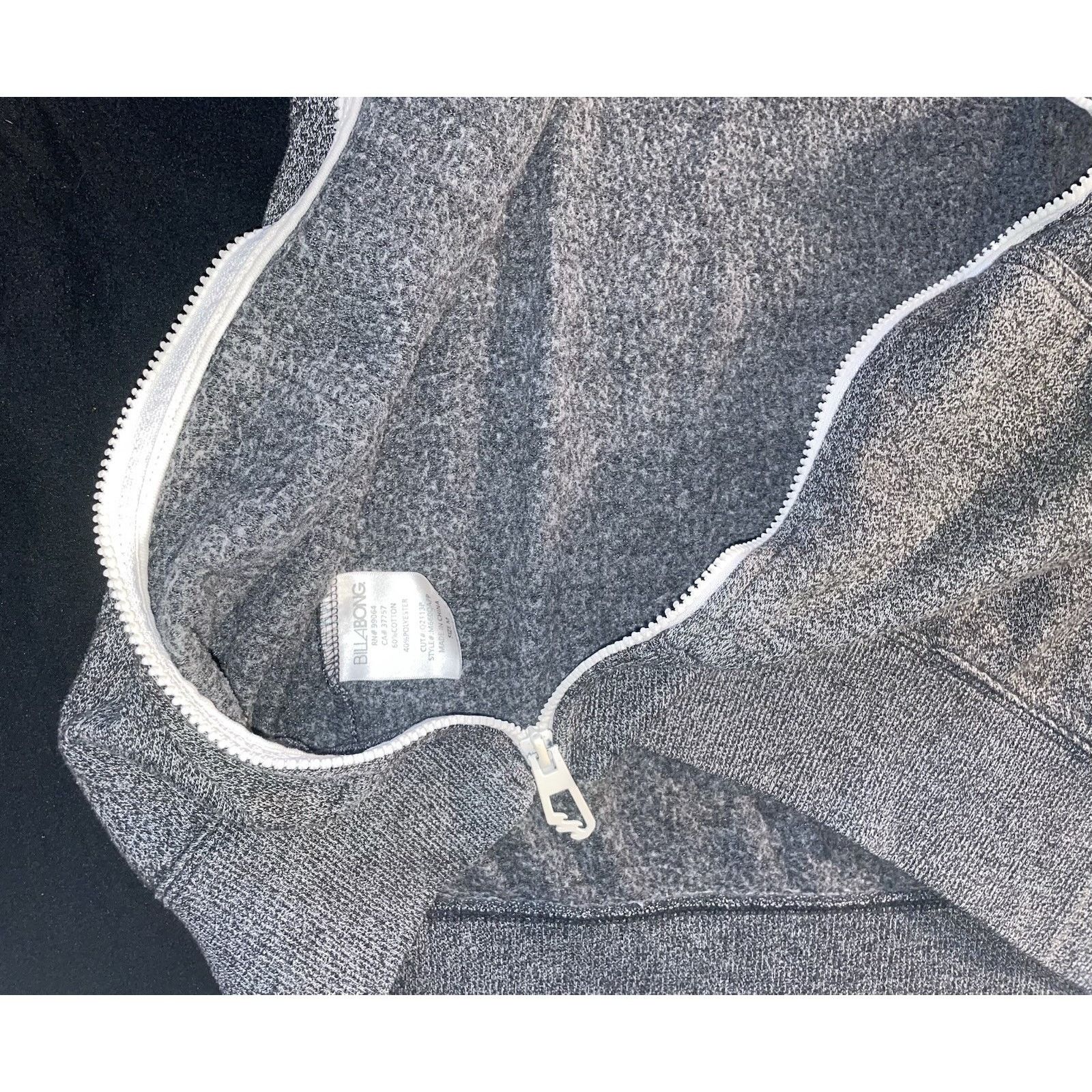 Billabong Billabong Grey Full Zip Hoodie Medium, M, Heather Gray Size US M / EU 48-50 / 2 - 3 Thumbnail