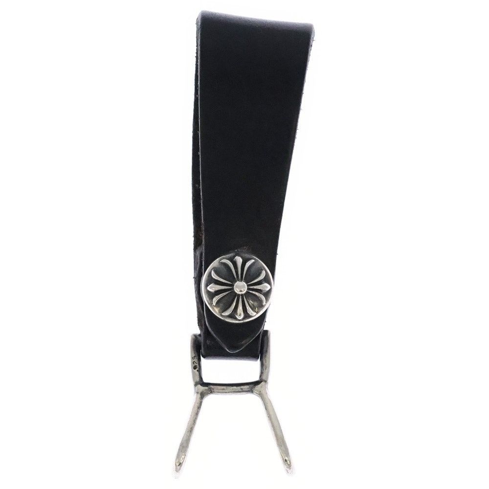 CHROME HEARTS Cross Ball Button Leather Belt Loop