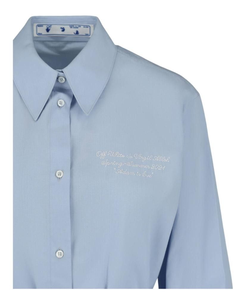 Off-White o1gr1nt0325 Shirt Dress in Light Blue Size XS / US 0-2 / IT 36-38 - 3 Thumbnail