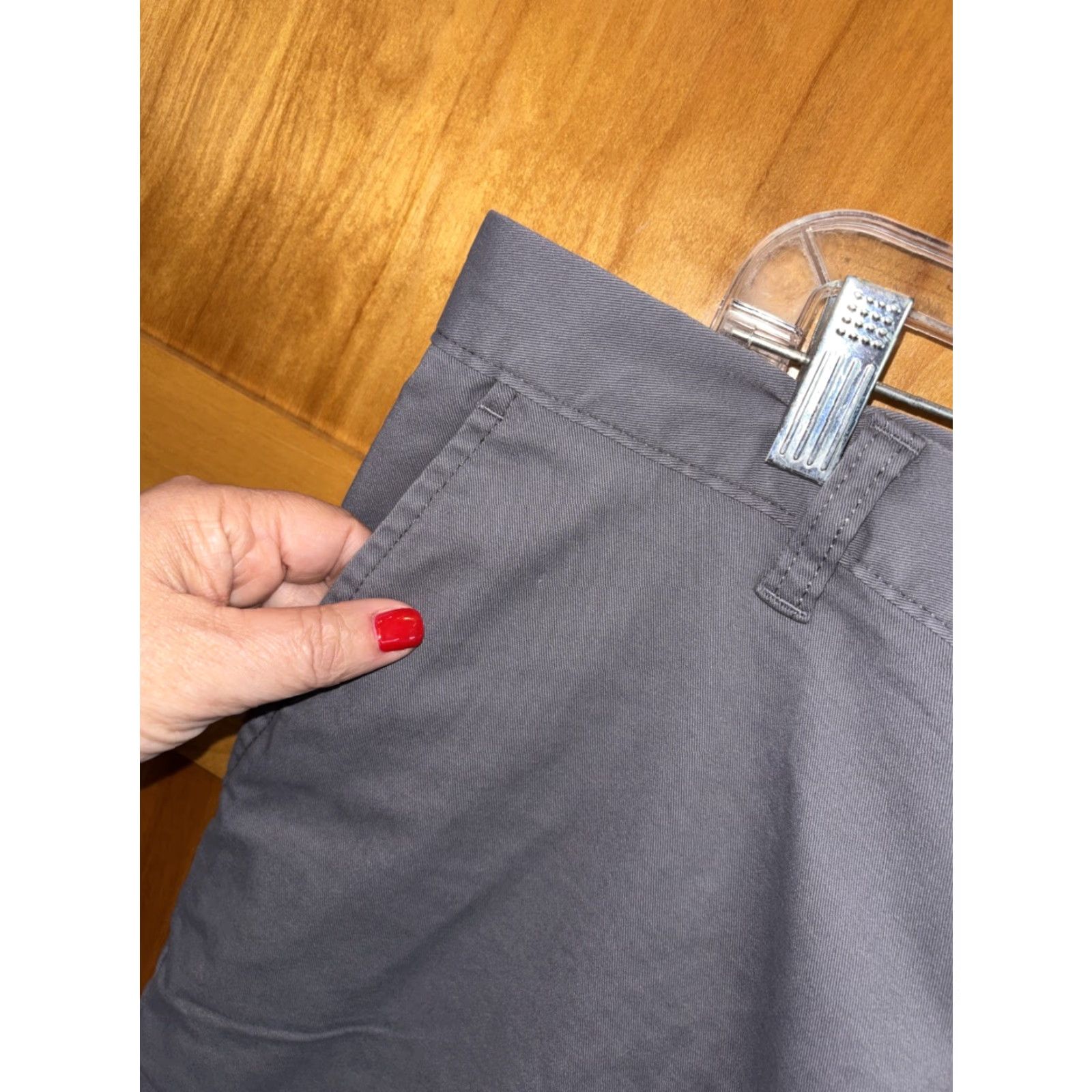 Essentials Amazon Essentials Gray Shorts Chino Flat Front 38” Pockets Zip Regular Men Shortes? Size US 38 / EU 54 - 2 Thumbnail