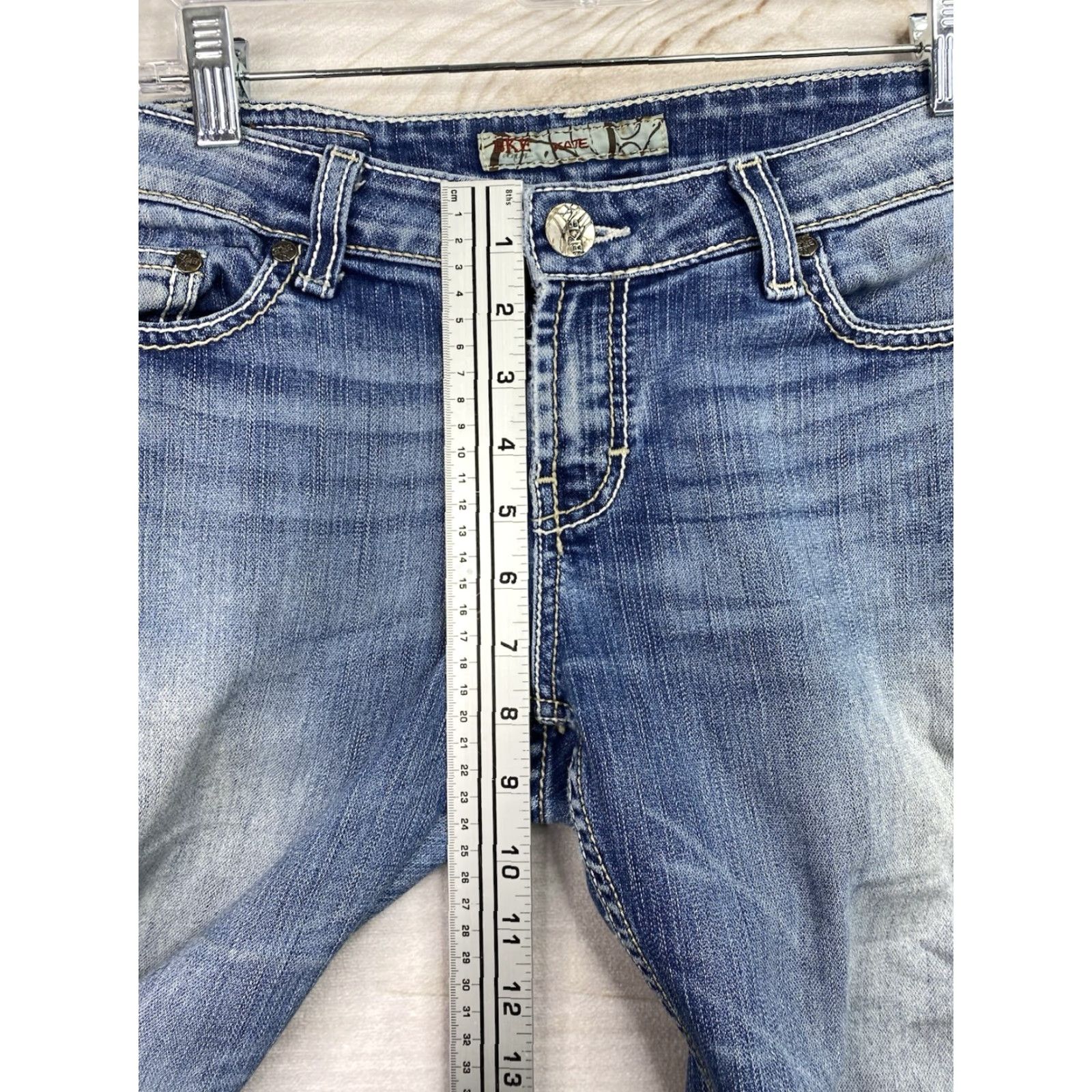 Vintage Buckle BKE Kate Boot Jeans Bootcut Distressed Medium Wash Denim 28 Women Women Jeans Shoes? Size 28" / US 6 / IT 42 - 4 Thumbnail