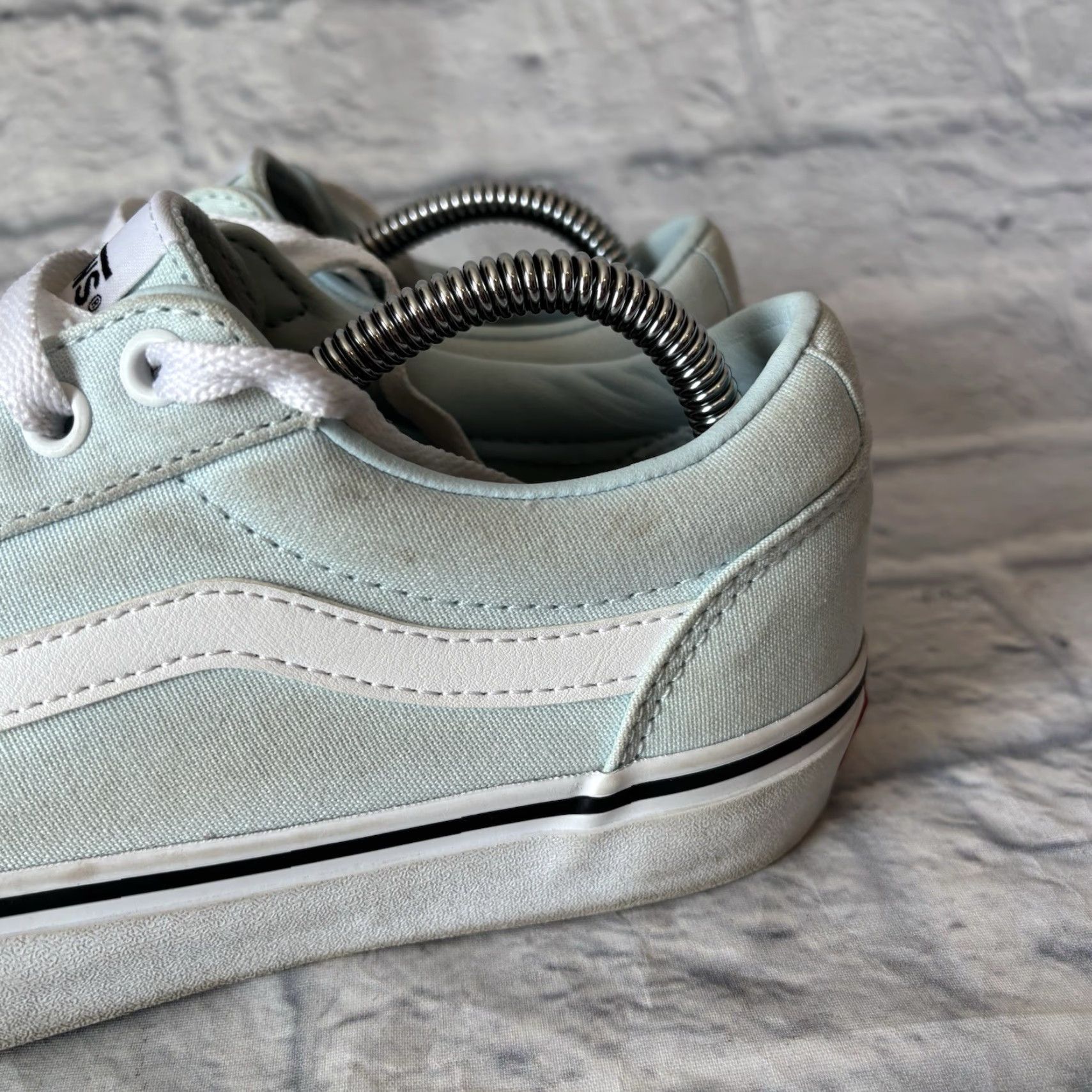 Vans VANS Ward Old Skool Low Top Skate Sneakers Light Blue/White Women’s 8.5 Women Candor? Size M / US 6-8 / IT 42-44 - 7 Thumbnail