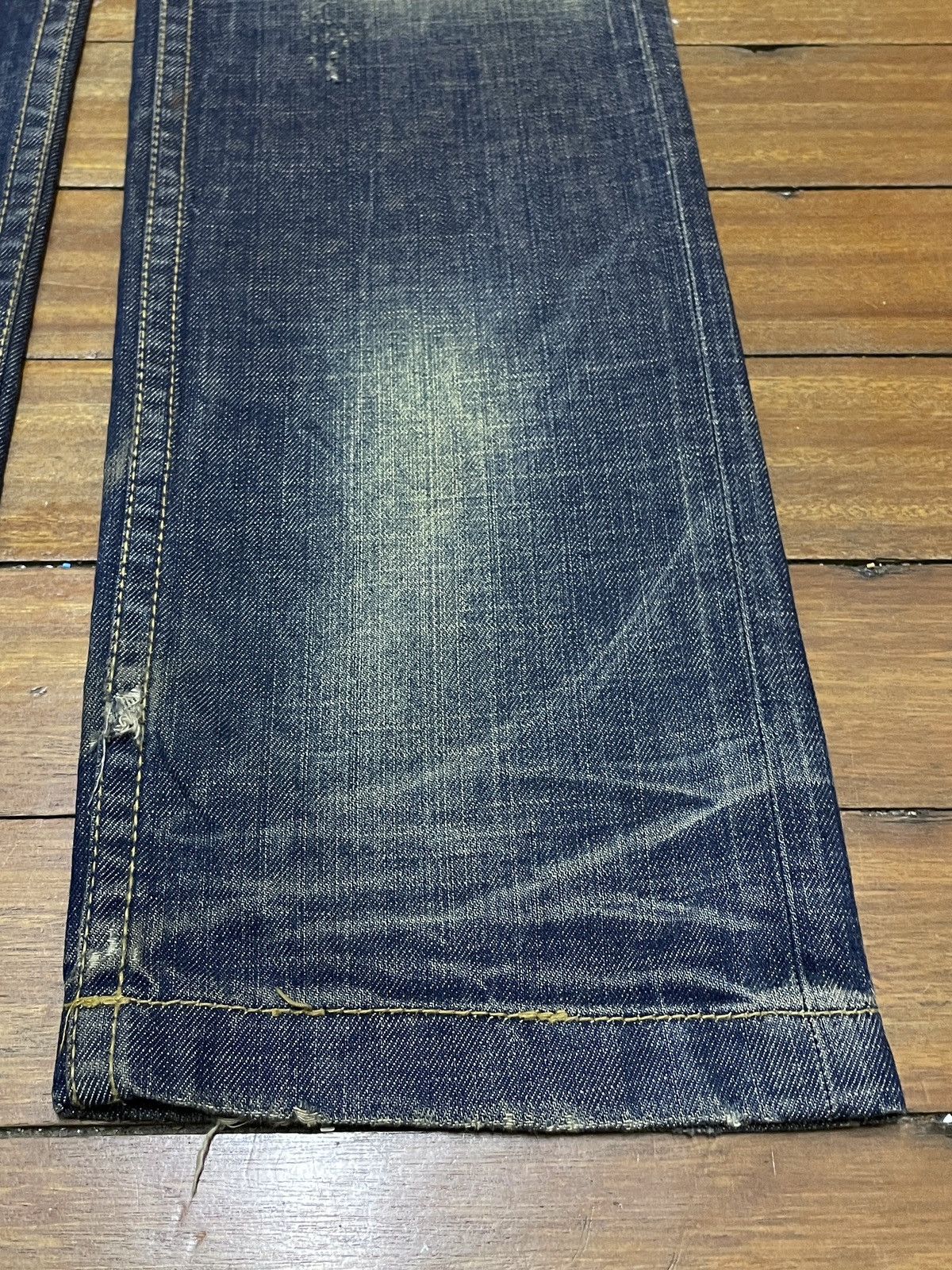 Le Grande Bleu (L.G.B.) Rare Design Vintage Japanese Brand Lolita Flared Jeans 1990s Size US 30 / EU 46 - 6 Thumbnail