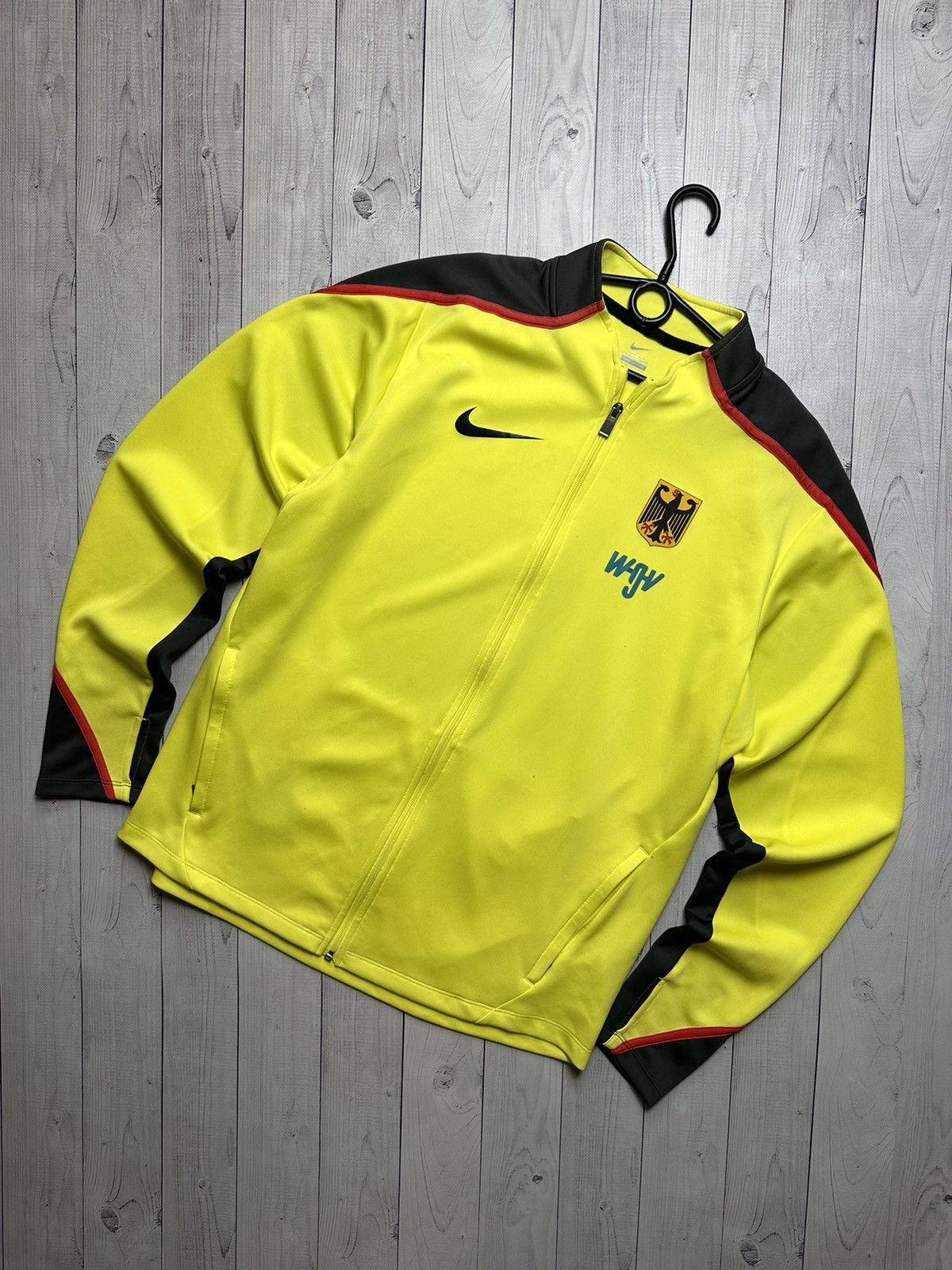 Nike × Vintage Nike Germany soccer jacket rare Deutschland size XL yellow Size US XL / EU 56 / 4 - 1 Thumbnail