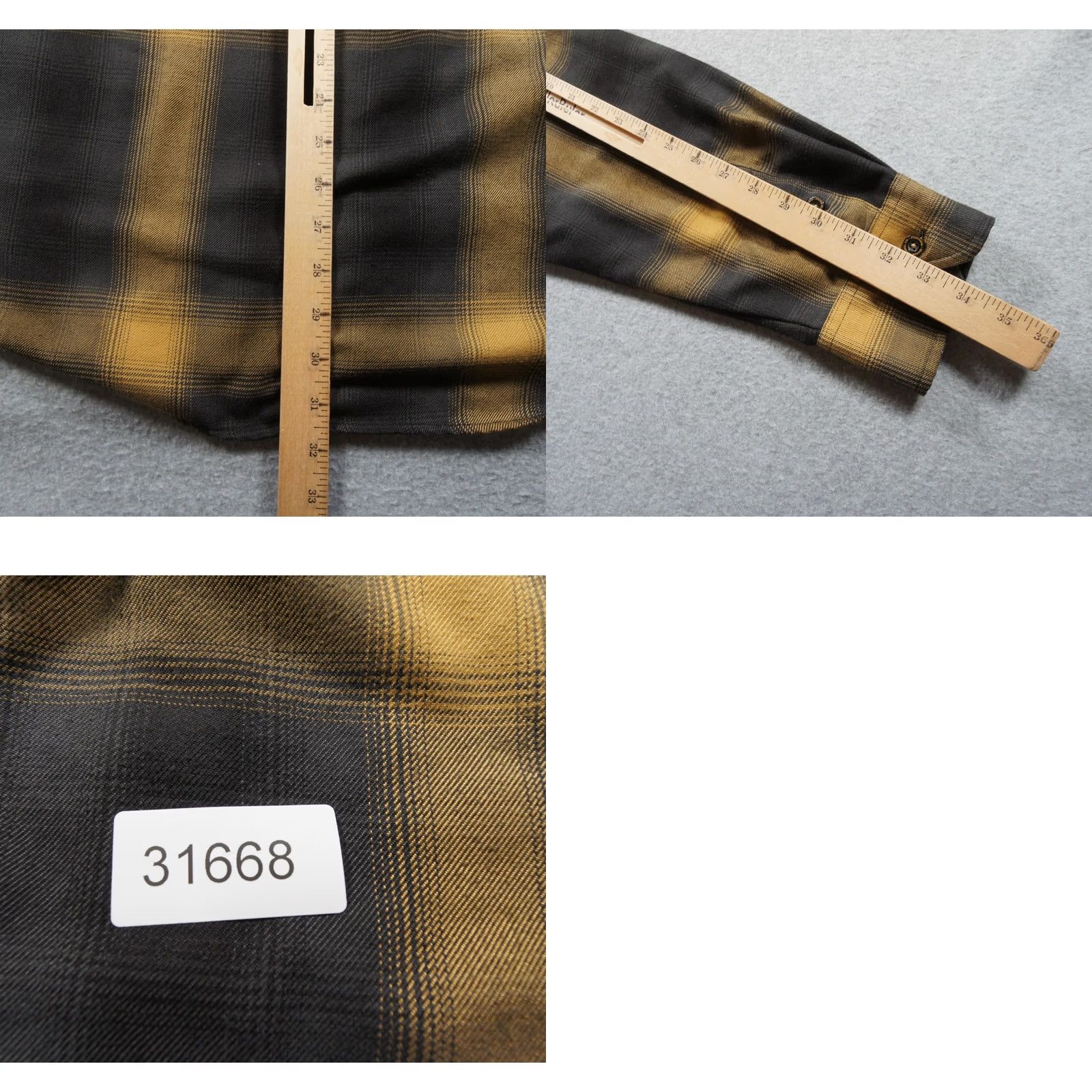 Vintage Dixxon Flannel Mens XL Black Yellow Button Down Snap Shirt Plaid Panhandle Size US XL / EU 56 / 4 - 8 Thumbnail