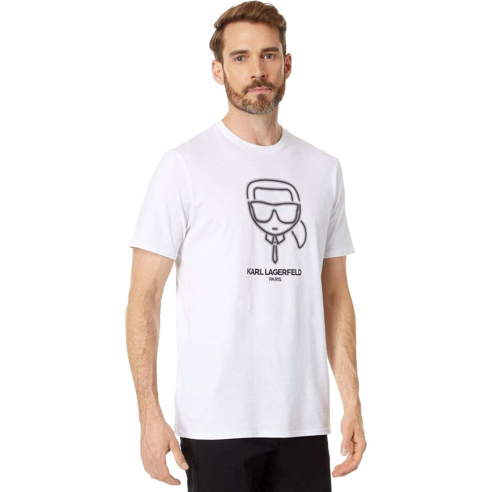 Karl Lagerfeld Paris Outline Karl Logo T-Shirt White ( S )