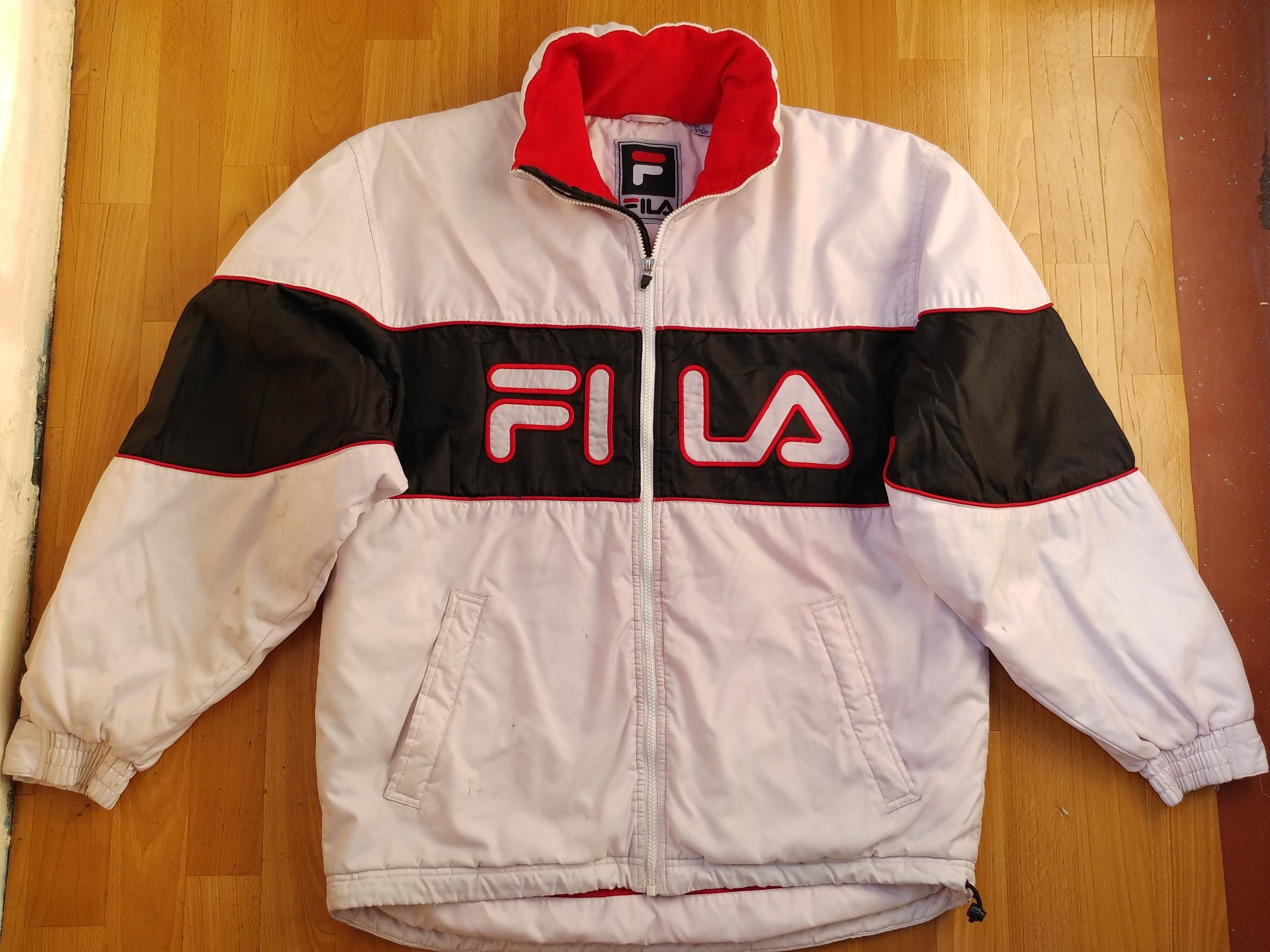 Fila FILA jacket, white, vintage bomber, 90s hip hop, 1990s L Size US L / EU 52-54 / 3 - 10 Thumbnail