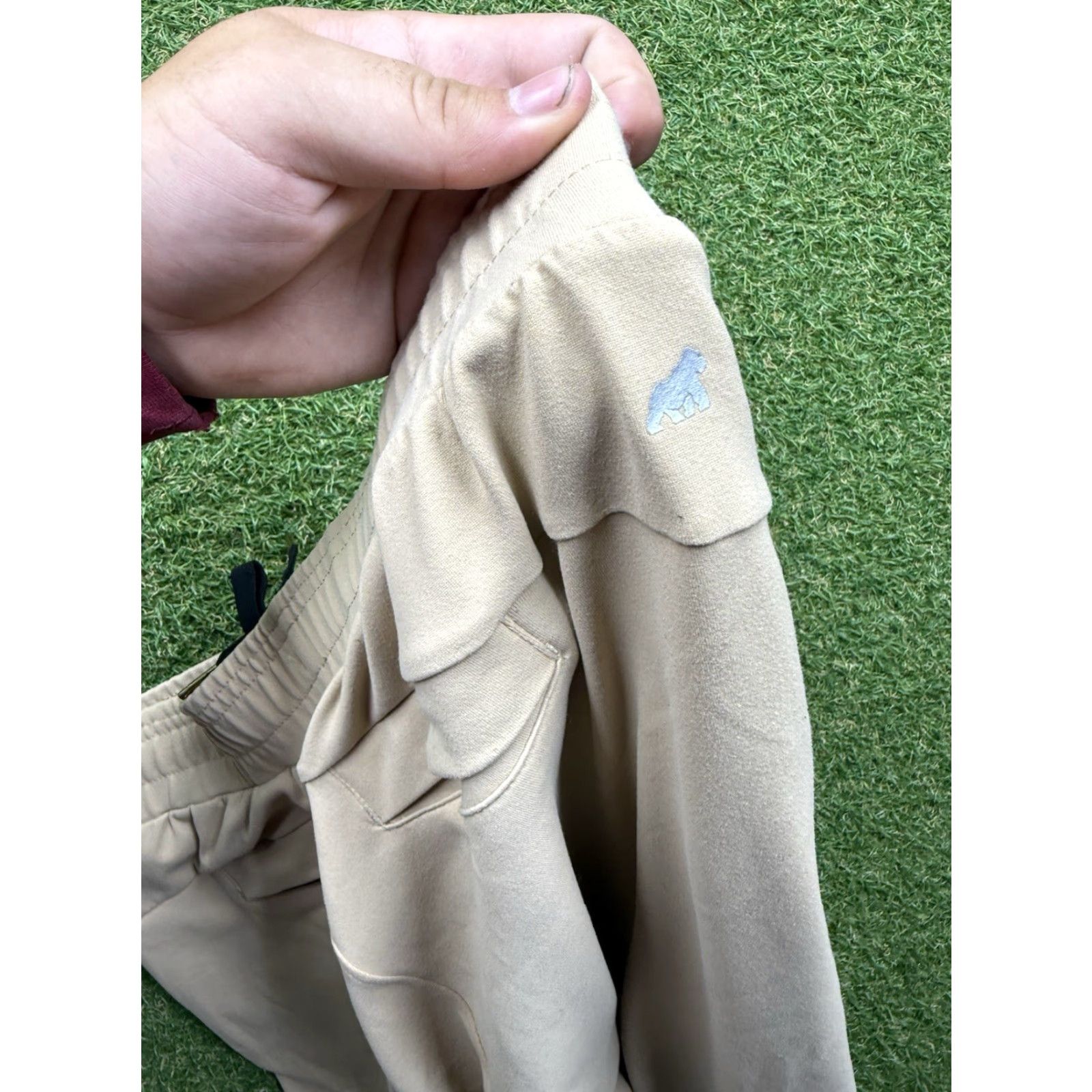 Vintage Rugged Black Sweatpants Mens Large Stretch Performance Slim Tapered Tech Beige Size US 33 - 4 Thumbnail