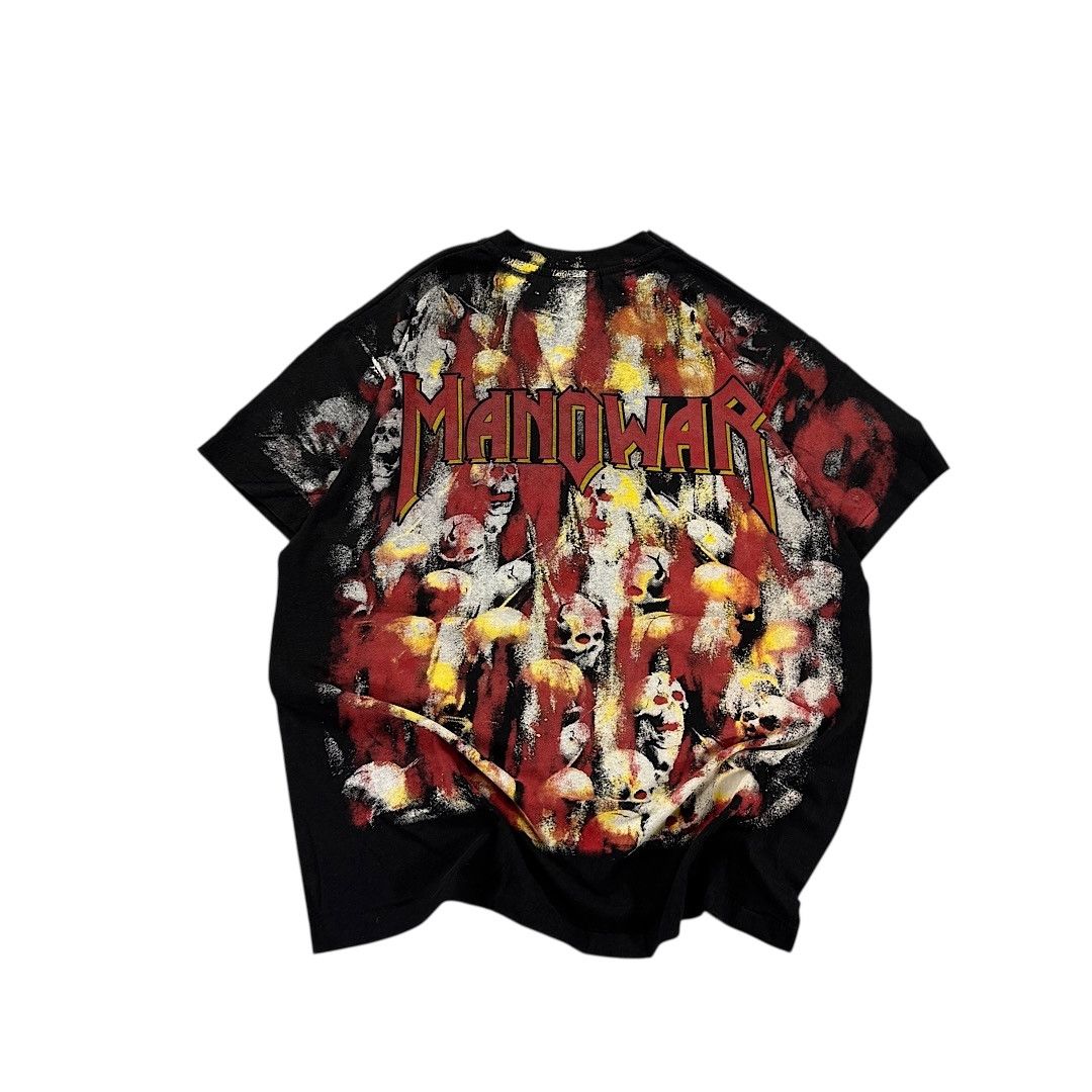 Vintage Vintage Manowar 1994 All Over Print Shirt Size US L / EU 52-54 / 3 - 2 Thumbnail