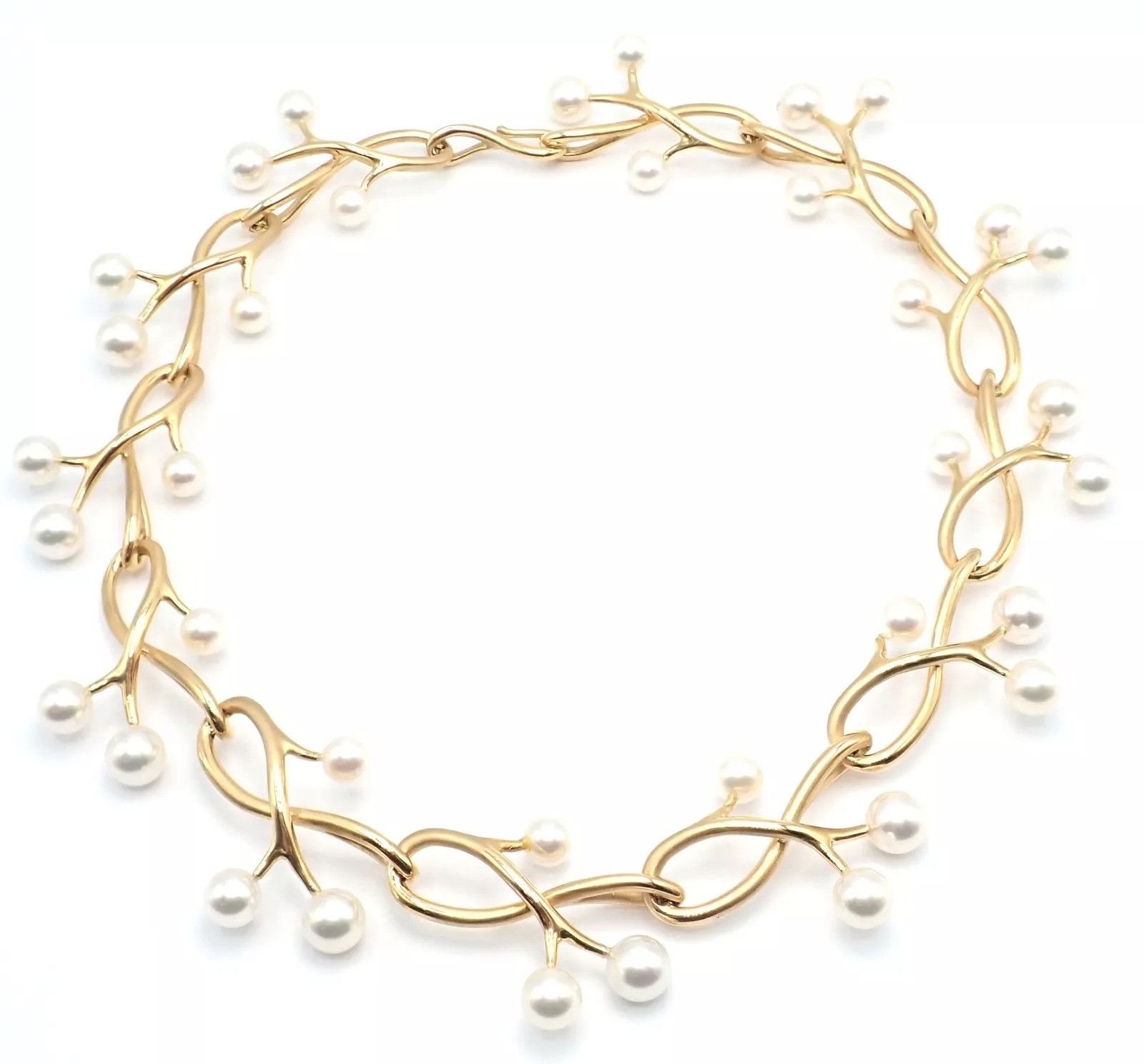 Vintage Angela Cummings & Assael 18k Yellow Gold Pearl Necklace Size ONE SIZE - 3 Thumbnail