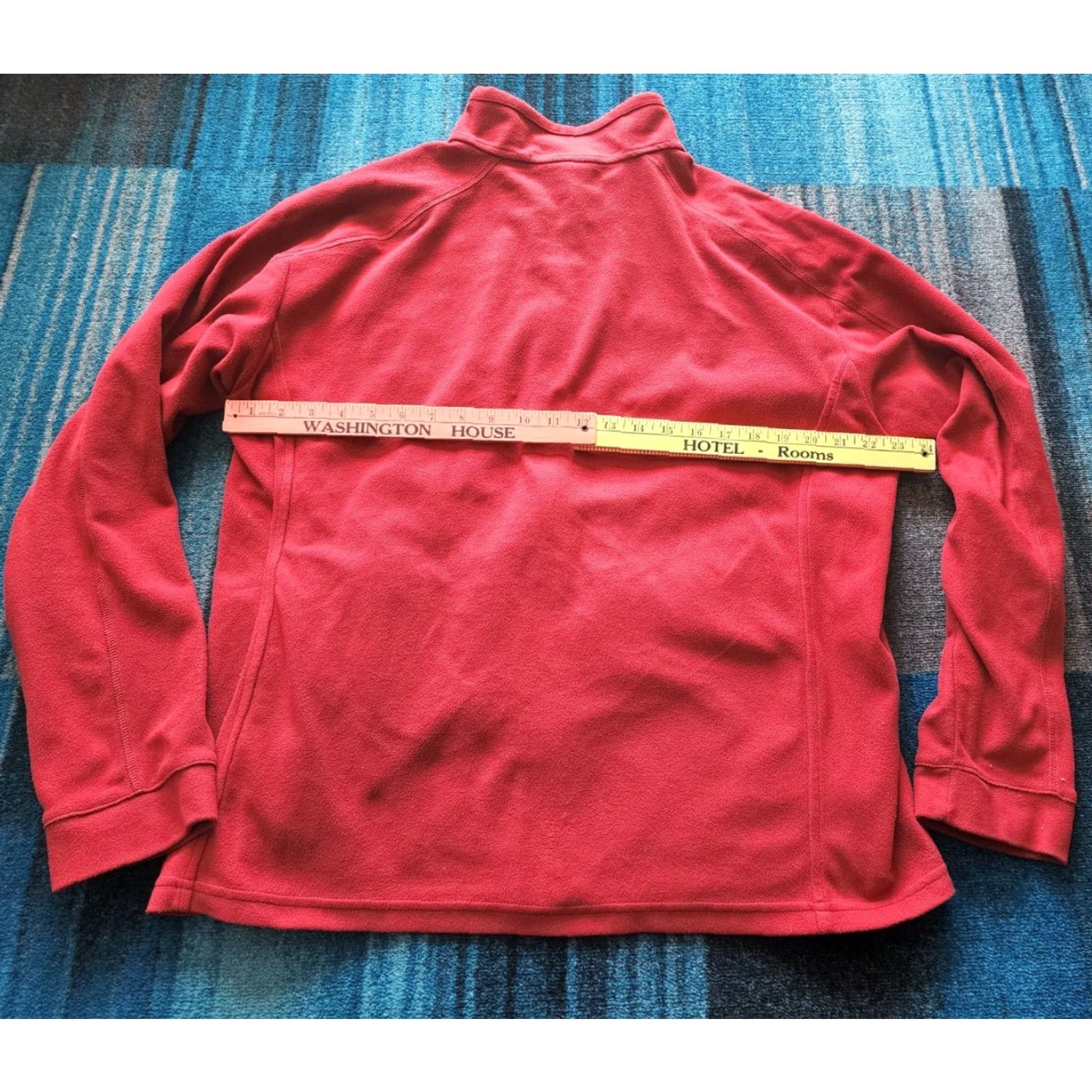 Vintage LL Bean Mens XL Full Zip Fleece Red Lightweight Jacket Size US XL / EU 56 / 4 - 2 Thumbnail