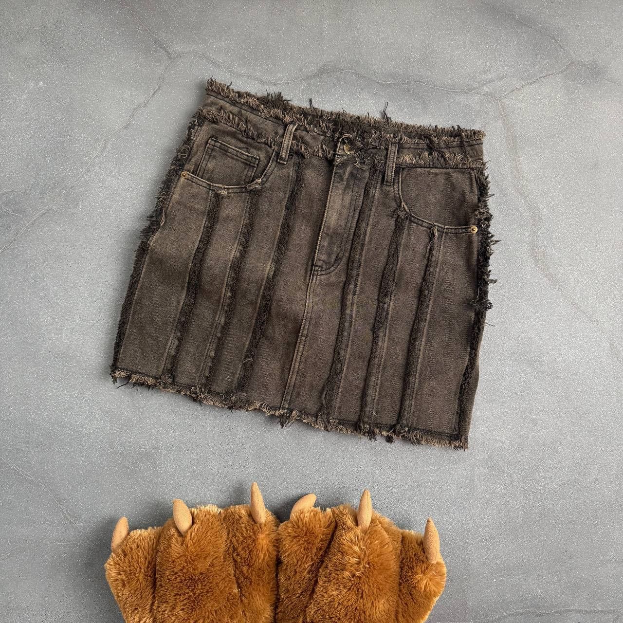 Japanese Brand Avant Garde Faded Distressed Skirt Size 30" / US 8 / IT 44 - 1 Thumbnail