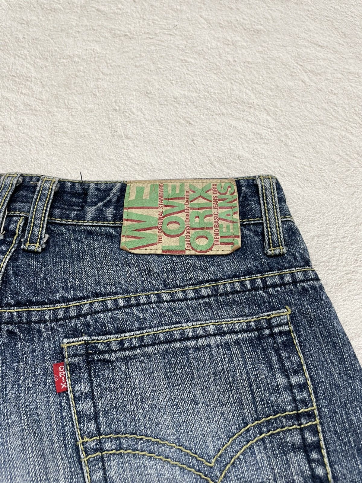 Japanese Brand 2000s Orix Jeans Distressed Wash Denim Y2K Size US 28 / EU 44 - 12 Thumbnail