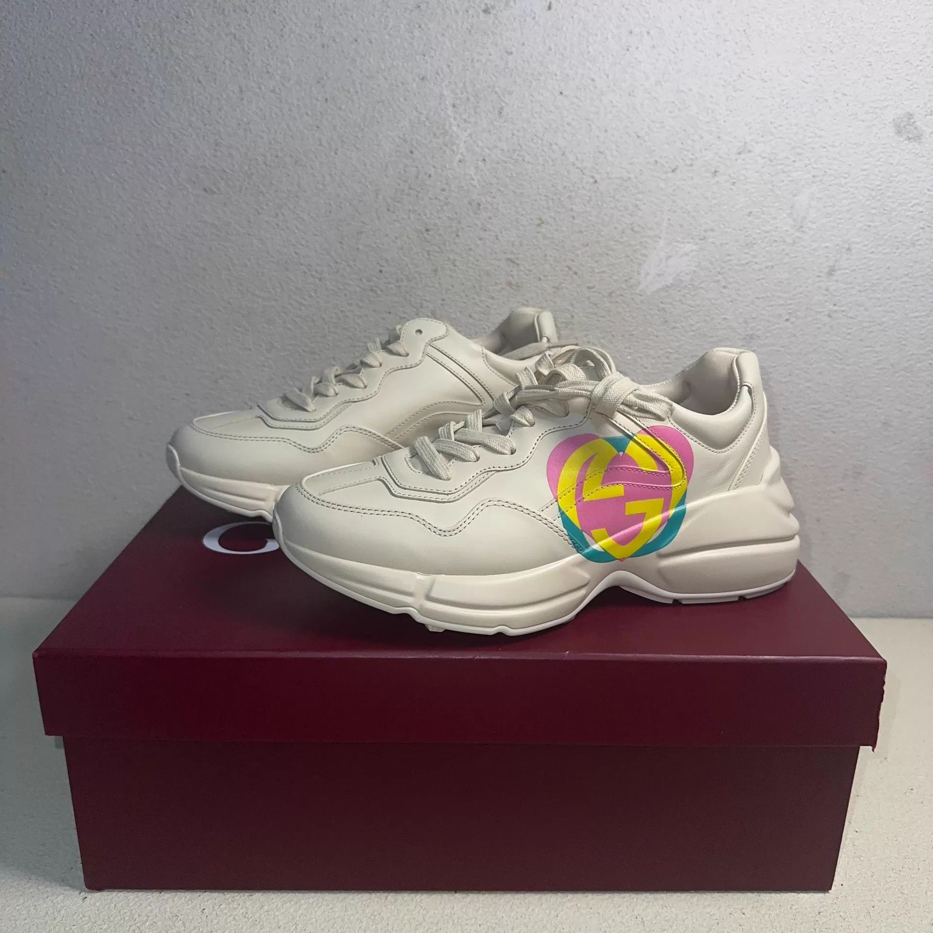 Gucci GUCCI Women's Off-White Leather Dad Sneaker Size US 6.5 / IT 36.5 - 1 Thumbnail