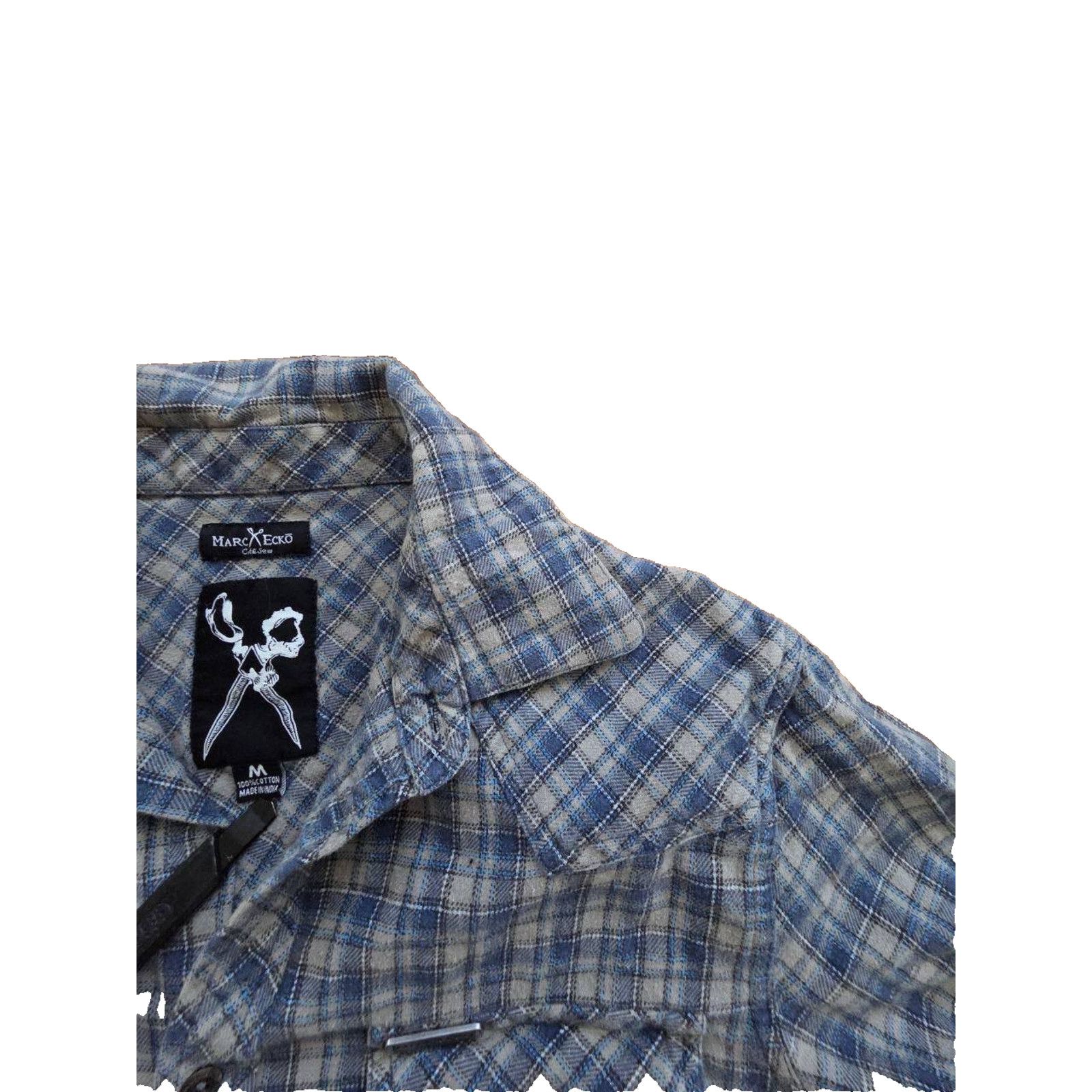 Marc Ecko Marc Ecko Medium Navy Plaid Long Sleeve medium A001237 Size US M / EU 48-50 / 2 - 8 Thumbnail