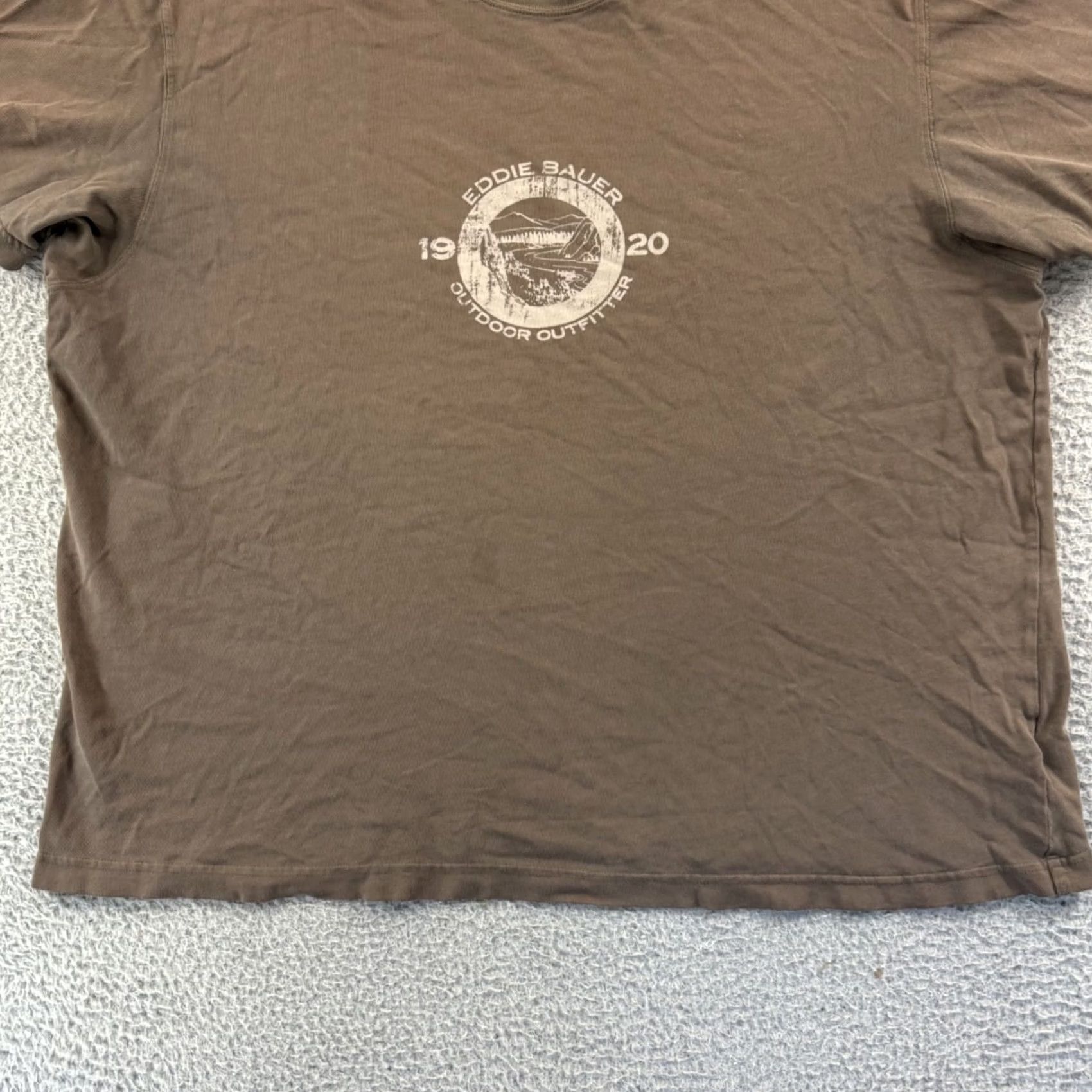 Eddie Bauer VINTAGE Eddie Bauer Shirt Mens XL Brown Short Sleeve 90s Logo Hiking Outdoor Shirt XL Brown 90s Mens Outdoor Eddie Bauer Size US XL / EU 56 / 4 - 2 Thumbnail