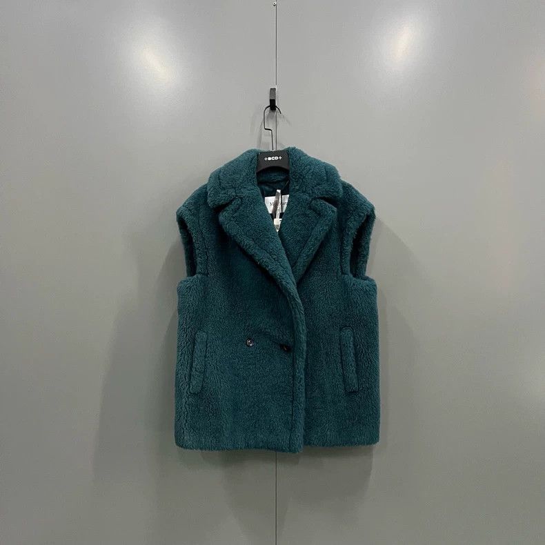 Max Mara Turquoise fleece vest