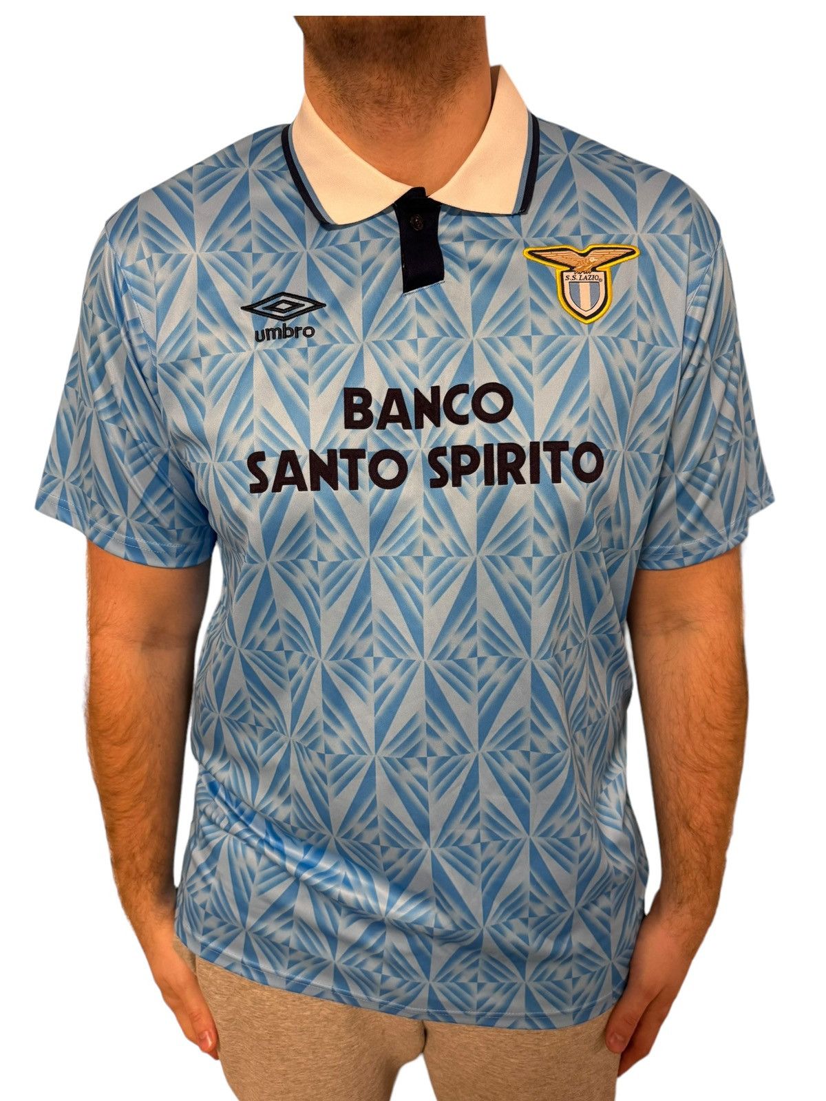 image of Soccer Jersey x Umbro Ss Lazio 1991-92 Umbro Soccer Football Home Jersey XL in Blue, Men's