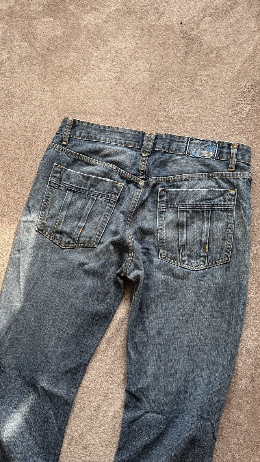 Le Grande Bleu (L.G.B.) Diesel Y2K vintage faded washed denim distressed jeans Size US 32 / EU 48 - 5 Thumbnail