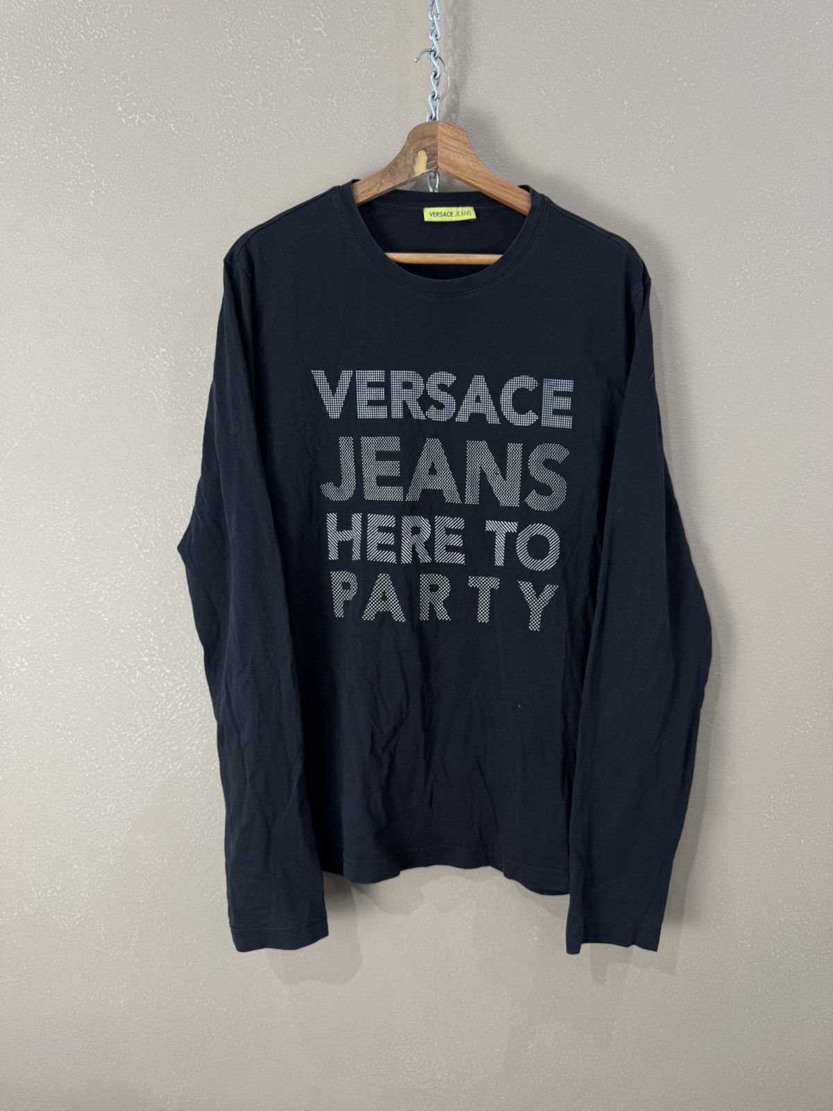 Versace Mens Versace Longsleeve luxury y2k tshrit tee Medusa Size US M / EU 48-50 / 2 - 1 Thumbnail