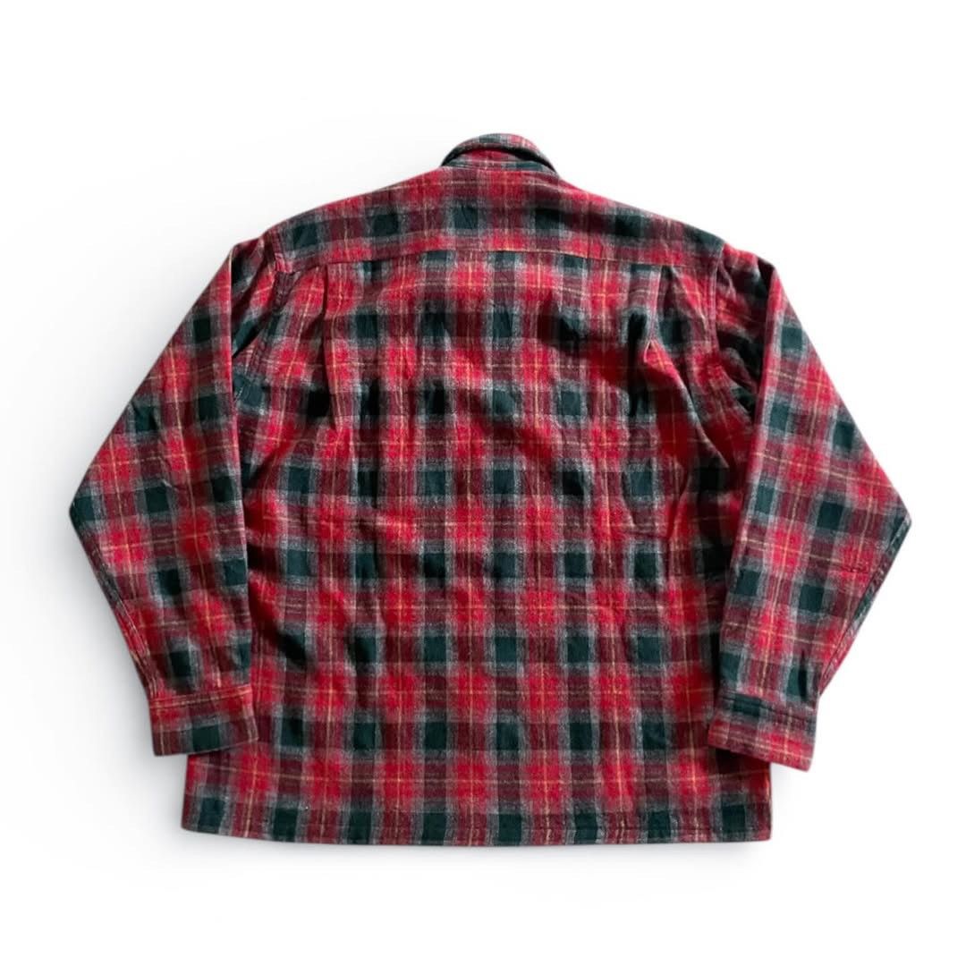 Sugar Cane Vintage Style Eyes Sugar Cane Open Collar Wool Plaid Shirt Size US M / EU 48-50 / 2 - 2 Thumbnail