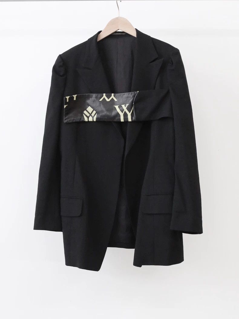 Yohji Yamamoto Yohji Yamamoto 2007 AW Leather Wool Gabardine Jacket 2506-N Size US M / EU 48-50 / 2 - 1 Thumbnail