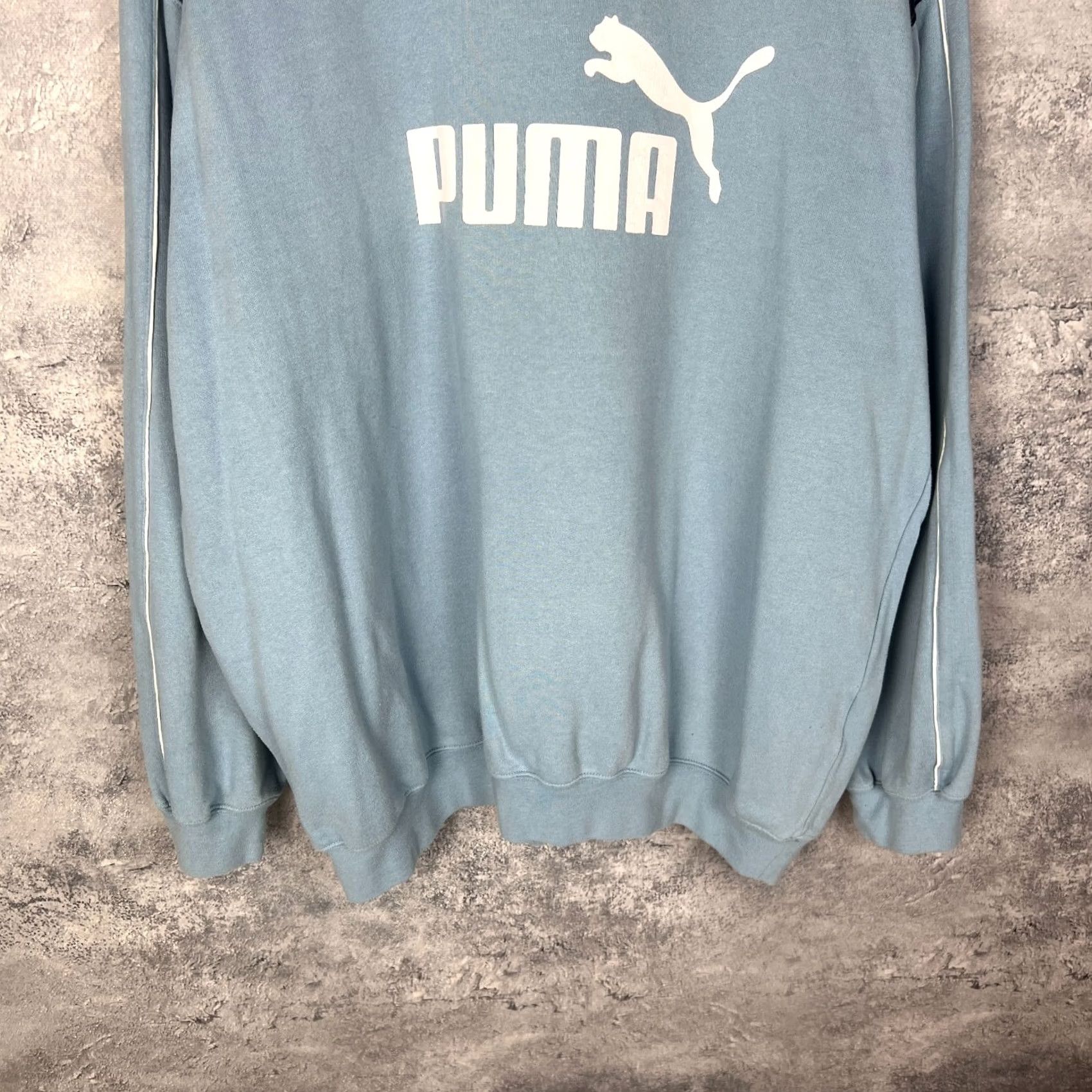 Puma VINTAGE Puma Sweatshirt Men XL Blue Big Logo Cotton Blend Pullover Size US XL / EU 56 / 4 - 3 Thumbnail