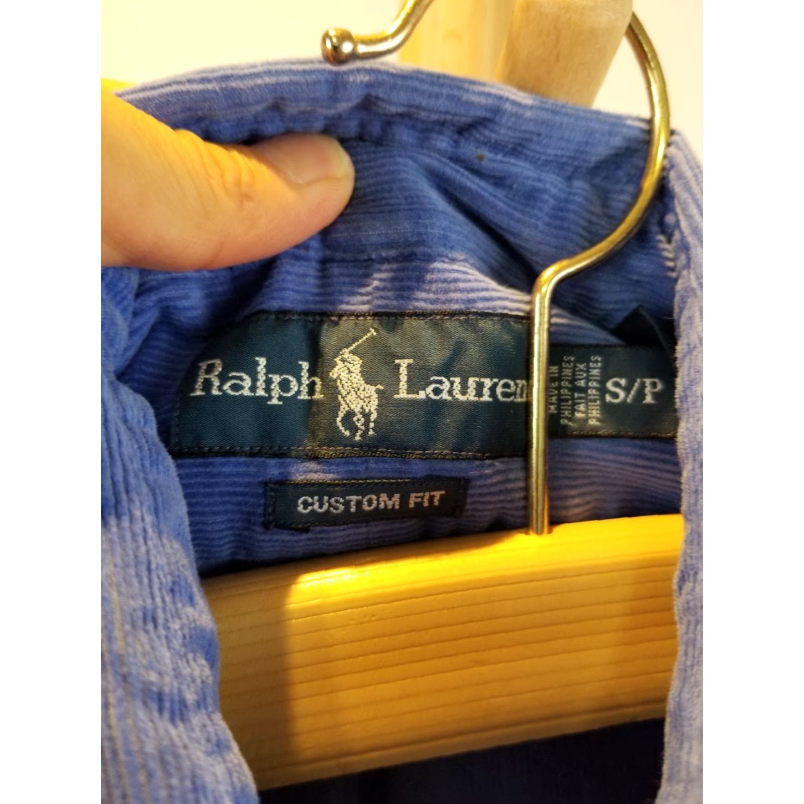 Ralph Lauren VINTAGE Ralph Lauren Polo Corduroy Shirt BLUE SZ SMALL Men Shirt Long Sleeve Collared 31 INCH Top to Bottom Blue Mens Size US L / EU 52-54 / 3 - 5 Thumbnail