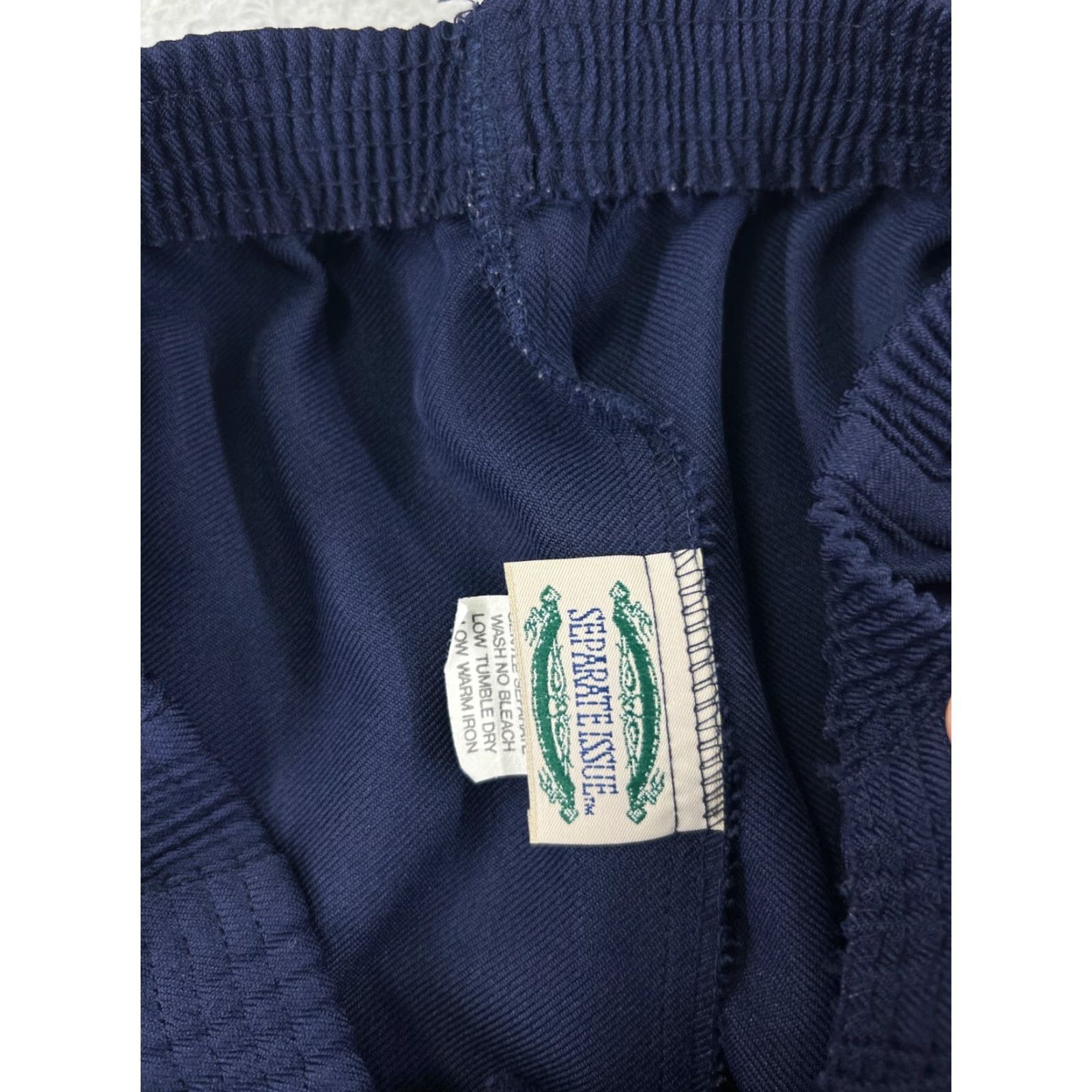 Vintage Separate Issue Pants Womens 20 Blue Polyester Pull On Straight Leg Chino Casual Regular (USA) Womens Size 42" / US 20 - 4 Thumbnail