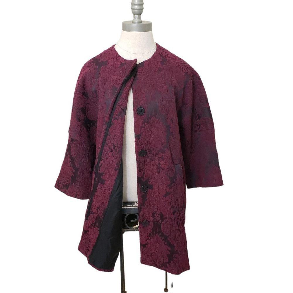 Designer CT423 Helene Berman London Burgandy Blazer M Size M / US 6-8 / IT 42-44 - 3 Thumbnail