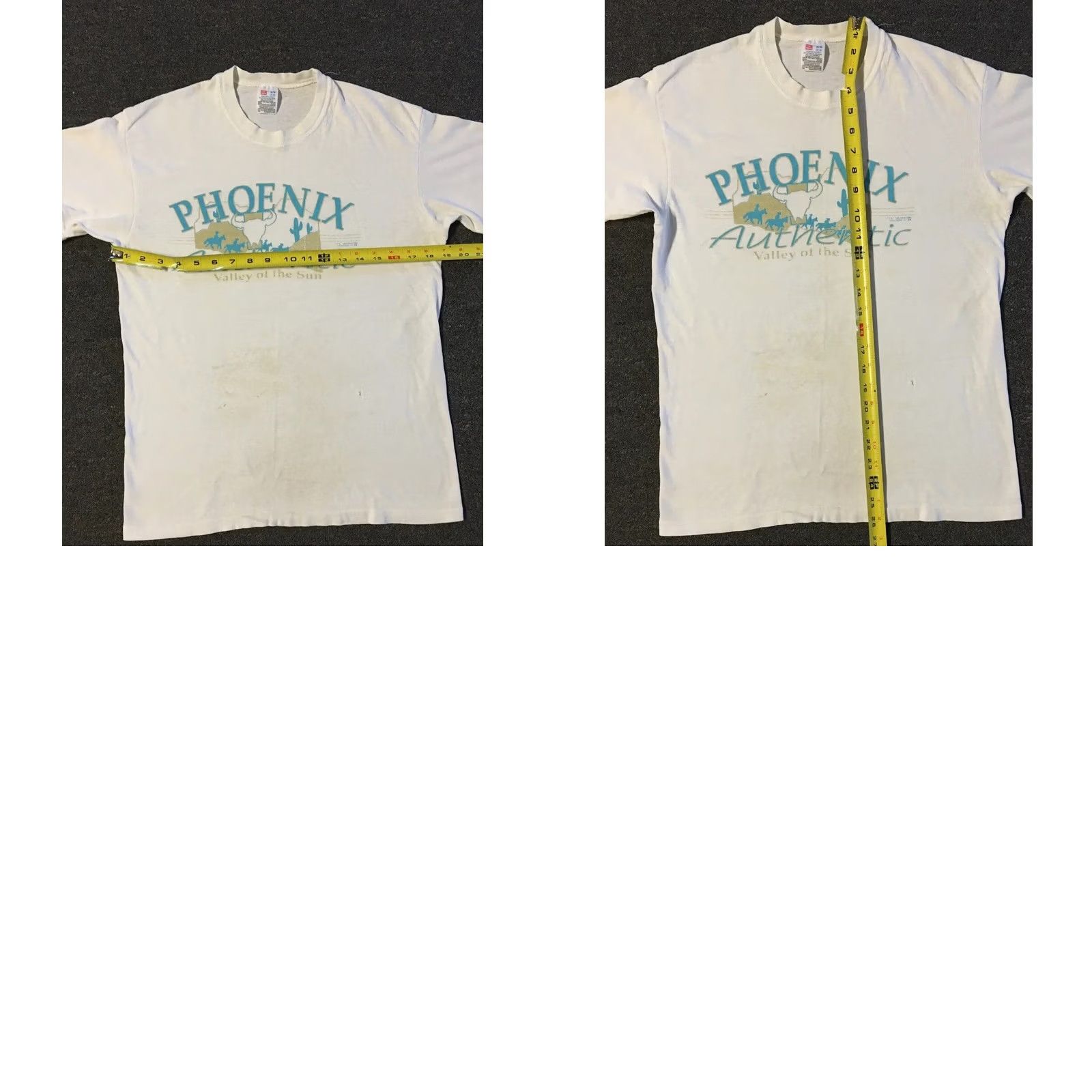 Vintage VINTAGE Phoenix Arizona Faded Distressed Shirt S White Sun 90s Grunge Biker Rockabilly Desert USA Men's T-Shirt Size US S / EU 44-46 / 1 - 9 Thumbnail