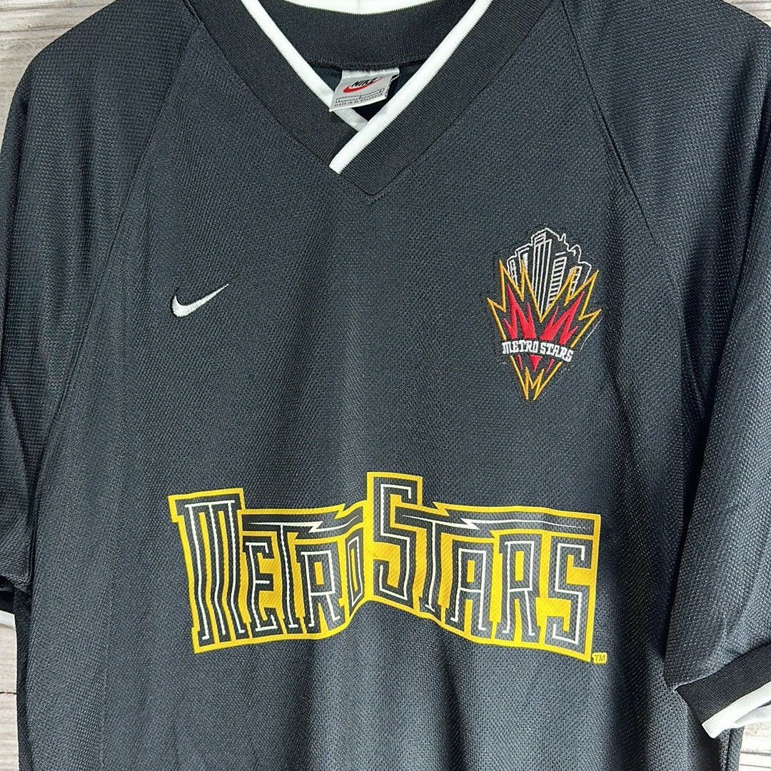 New York NJ Metrostars MLS Medium Nike Soccer Long factory Sleeve Jersey Fast Ship Adult