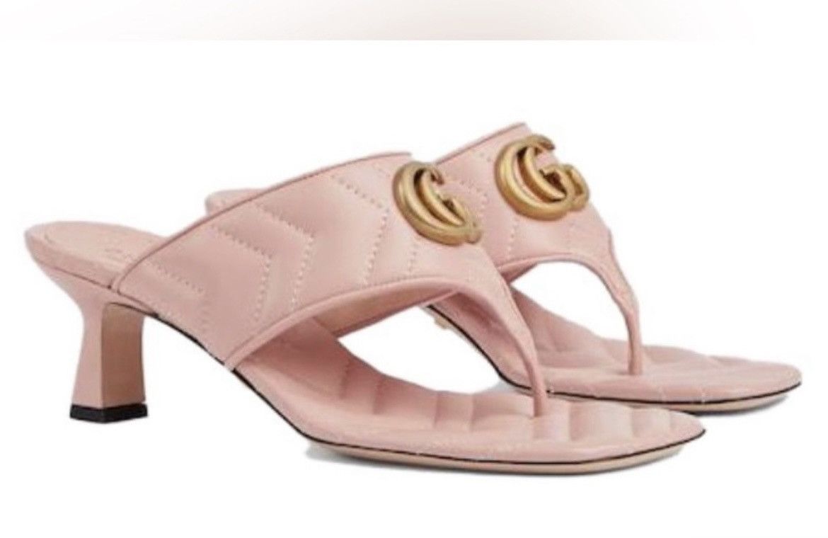 Gucci Gucci Double G Thong Sandal Mules Perfect Pink Size US 7.5 / IT 37.5 - 1 Thumbnail