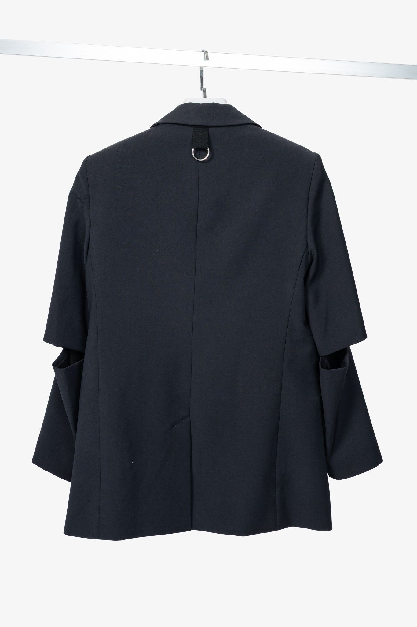 Tibi Tibi Marlon Navy Tropical-Wool Cutout-Sleeve Blazer Size M / US 6-8 / IT 42-44 - 2 Thumbnail