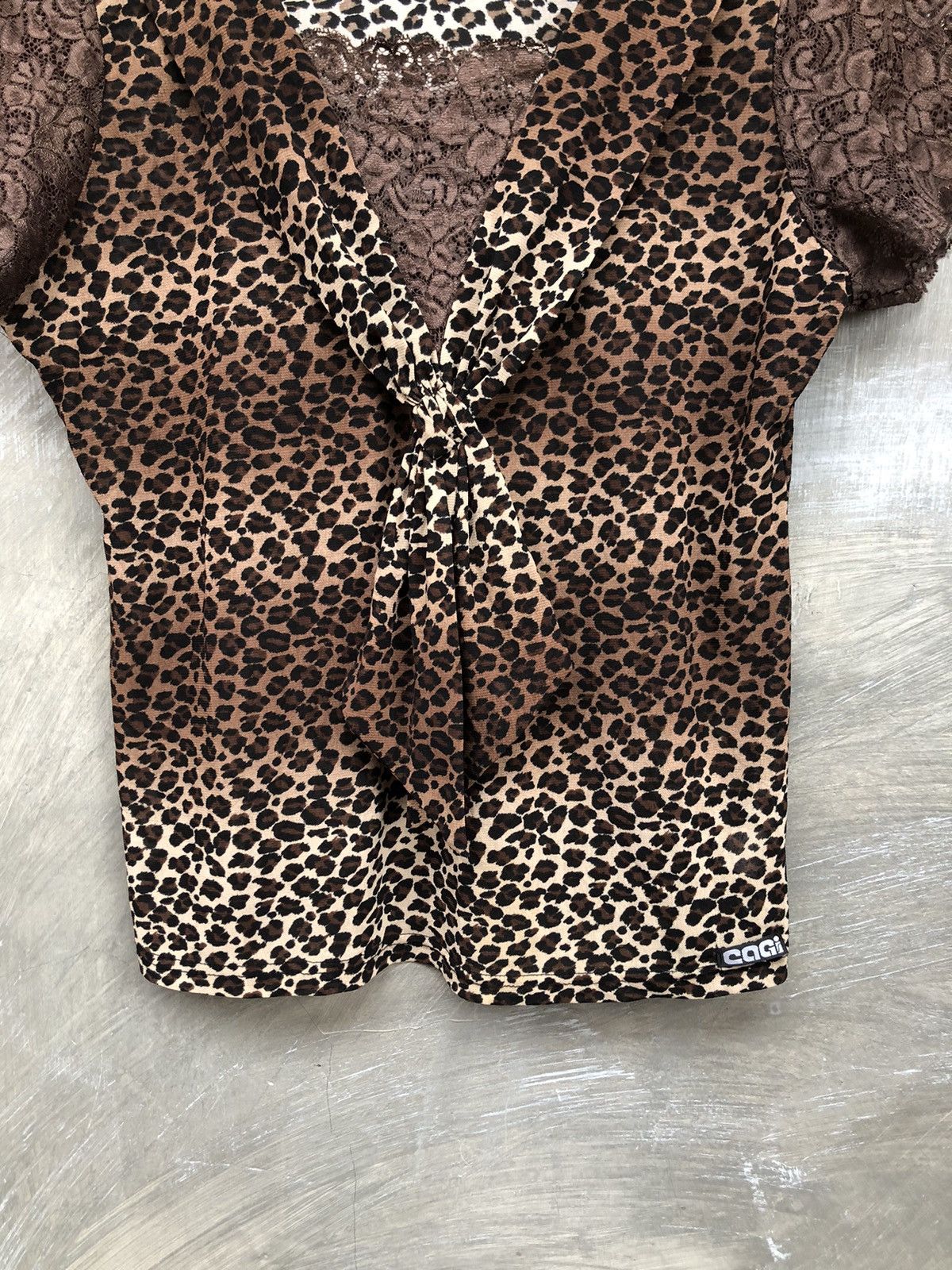 Japanese Brand Y2K Leopard Pattern Blouse Tops Women Size M / US 6-8 / IT 42-44 - 3 Thumbnail