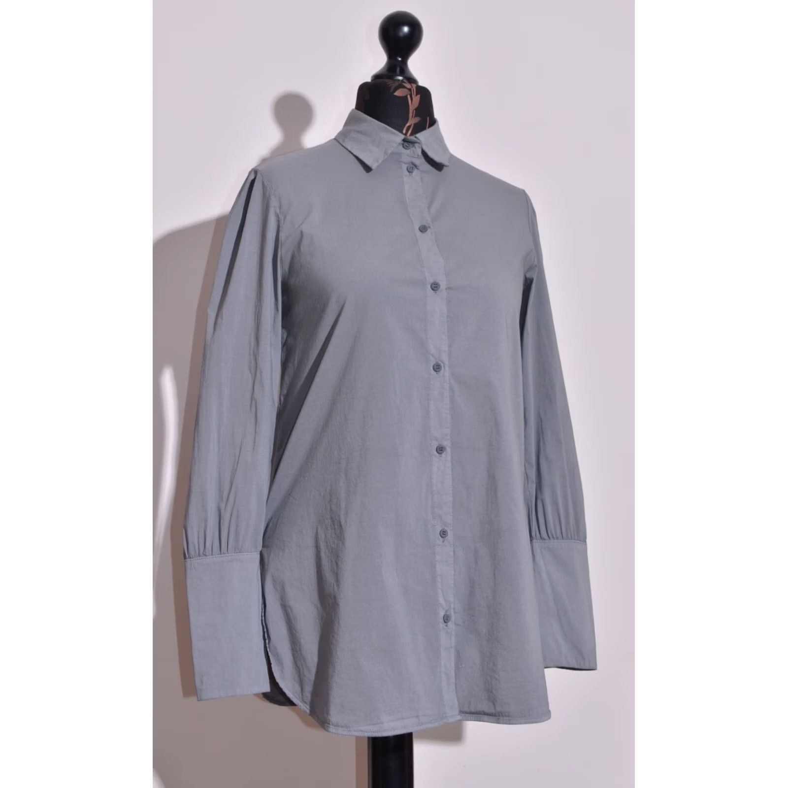 Vintage Transit Par Such Womens Blouse Shirt Grey Button Front Long Sleeve Size 2 Size XS / US 0-2 / IT 36-38 - 2 Thumbnail