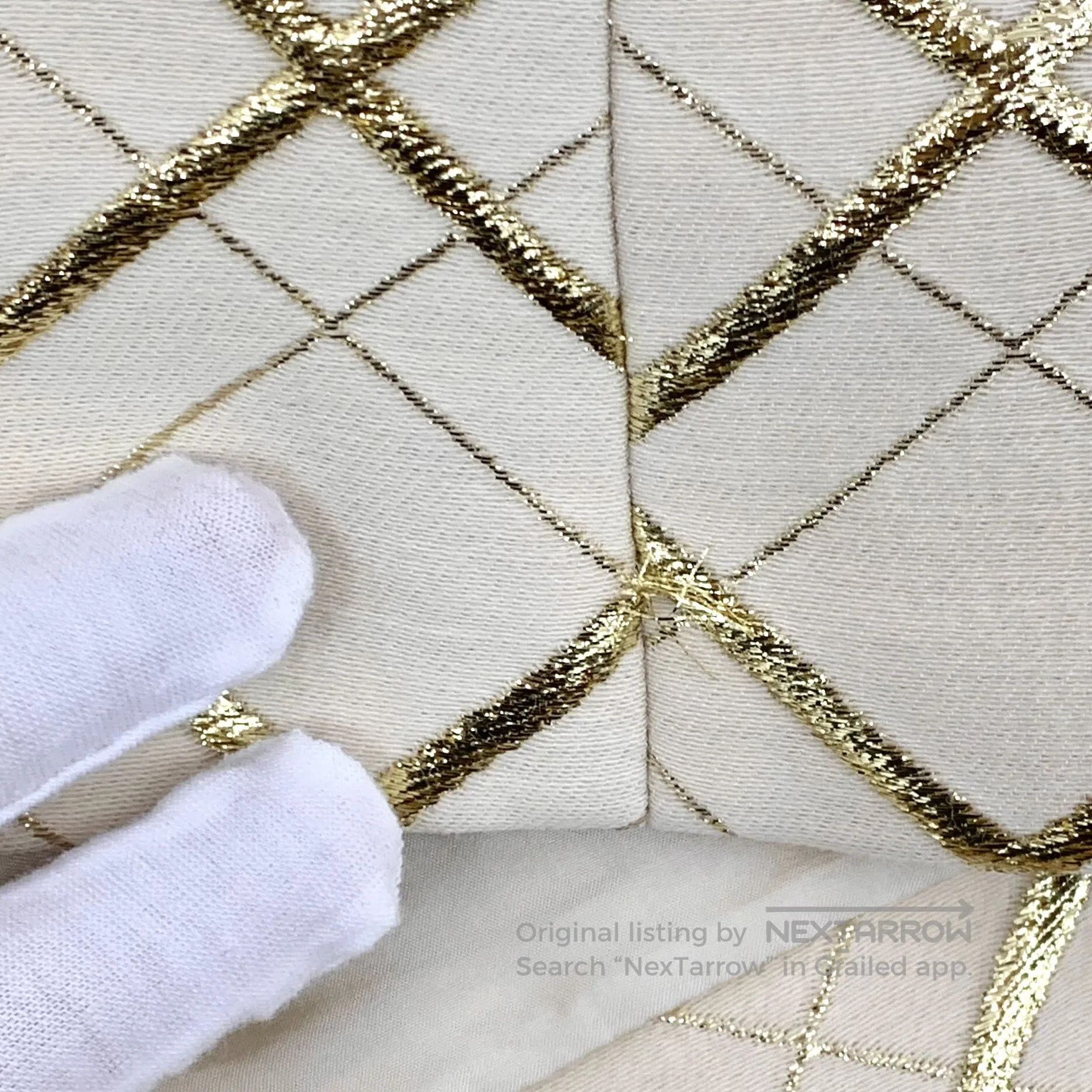 Valentino Valentino Light Yellow Diamond Metallic Wool Collar Long S Size M / US 6-8 / IT 42-44 - 9 Thumbnail