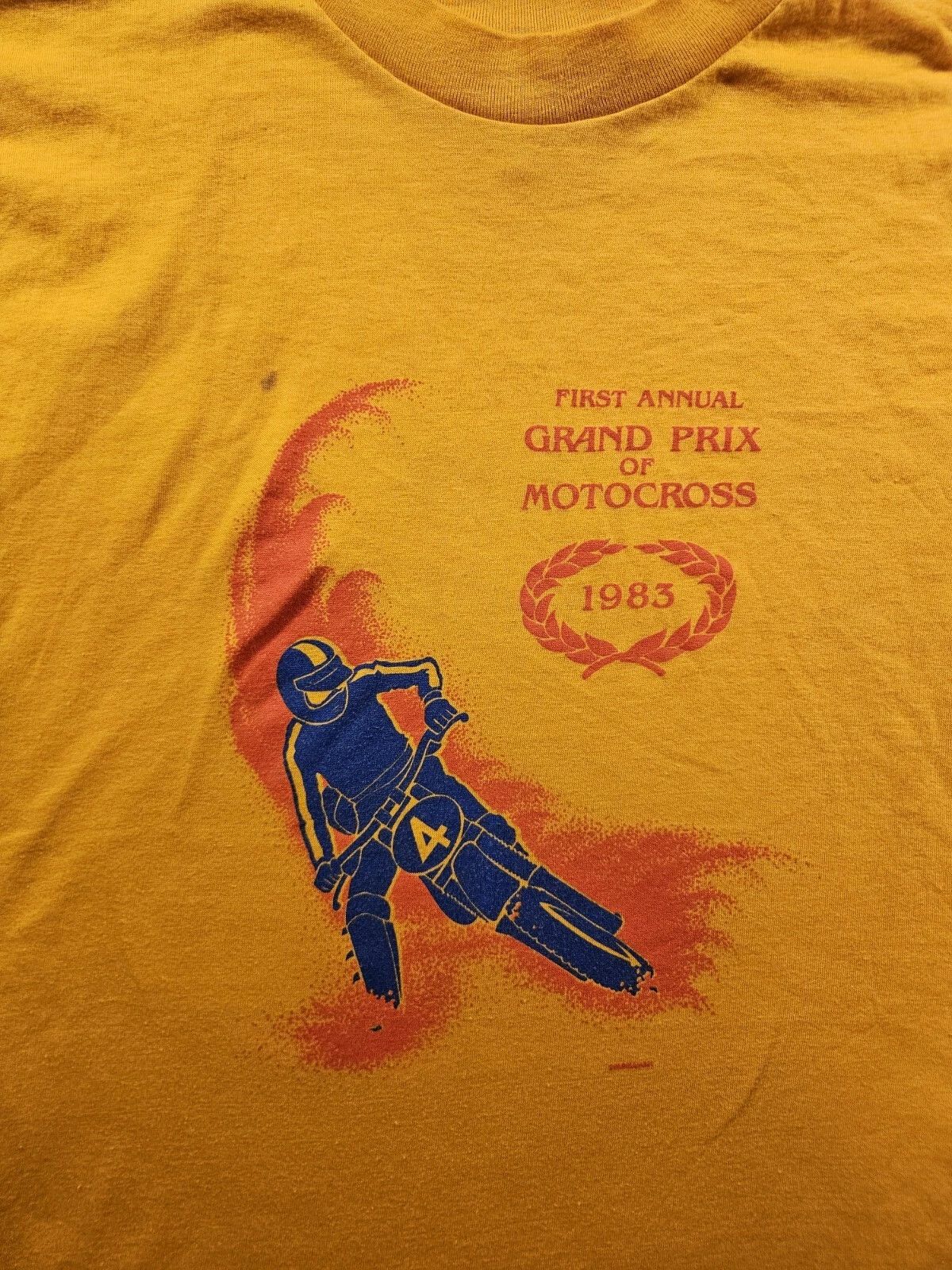 Vintage VINTAGE 80s Motocross T-shirt Hanes Fifty Fifty Size US L / EU 52-54 / 3 - 2 Thumbnail