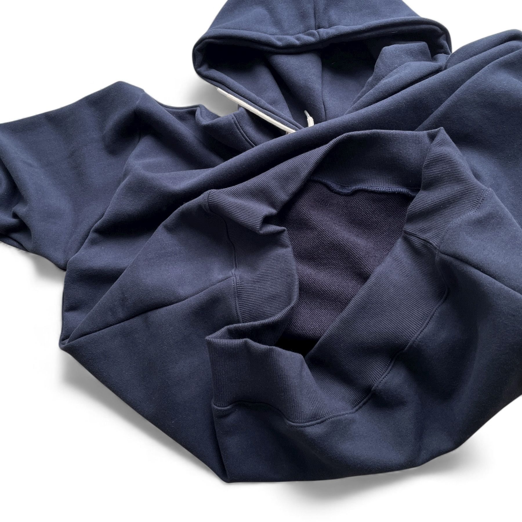 Japanese Brand Oversized blank hoodie cropped with dropped shoulders Size US XL / EU 56 / 4 - 5 Thumbnail