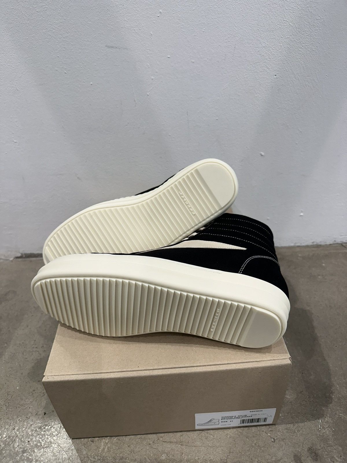 Rick Owens Jumbo Lace Padded Sneaker Low Amethyst Milk