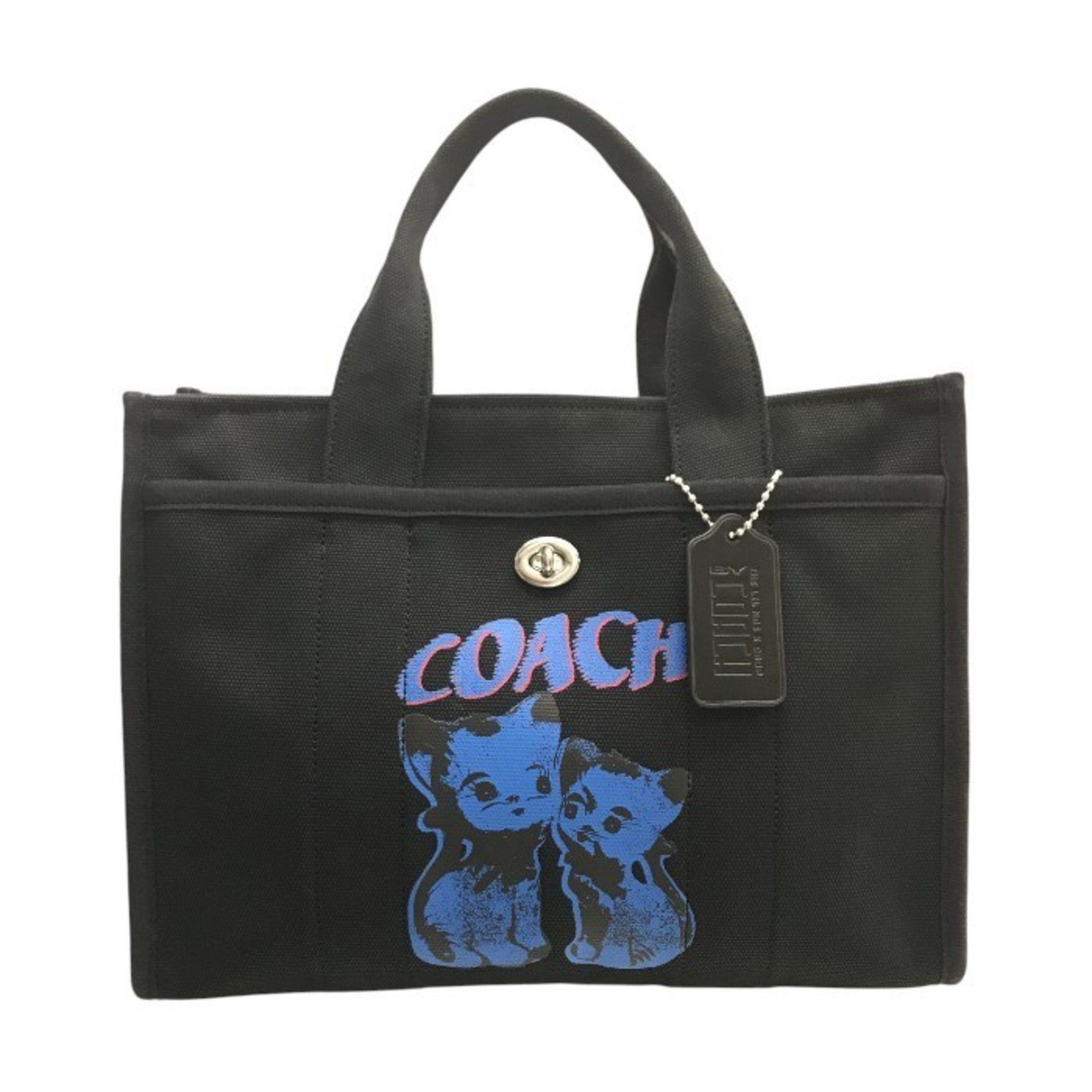 Coach Lil Nas X Drop By Tote Bag Women's Canvas 2Way Shoulder Black Cp958 T1
