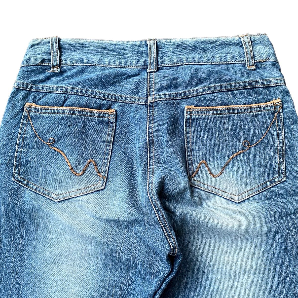 If Six Was Nine × Tornado Mart Vintage Y2K Arnaldo Basini Flared Bootcut Denim Jeans Size US 28 / EU 44 - 6 Thumbnail