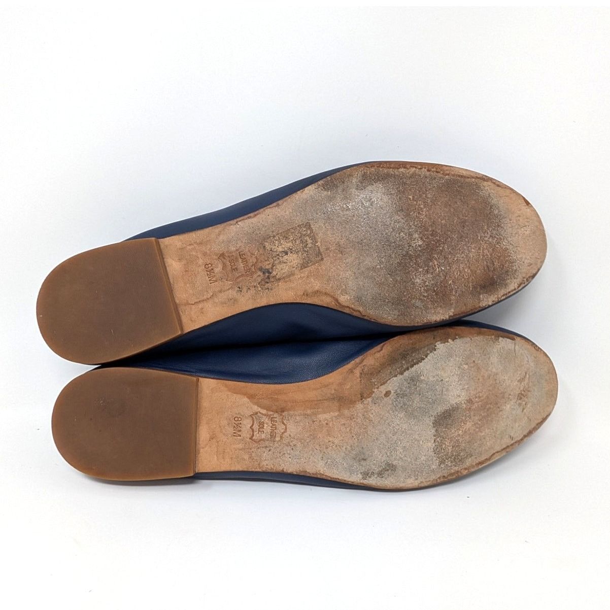 Tory Burch Tory Burch Blue Leather Mary Jane Flats Gold Logo 8.5 Size US 8.5 / IT 38.5 - 5 Thumbnail