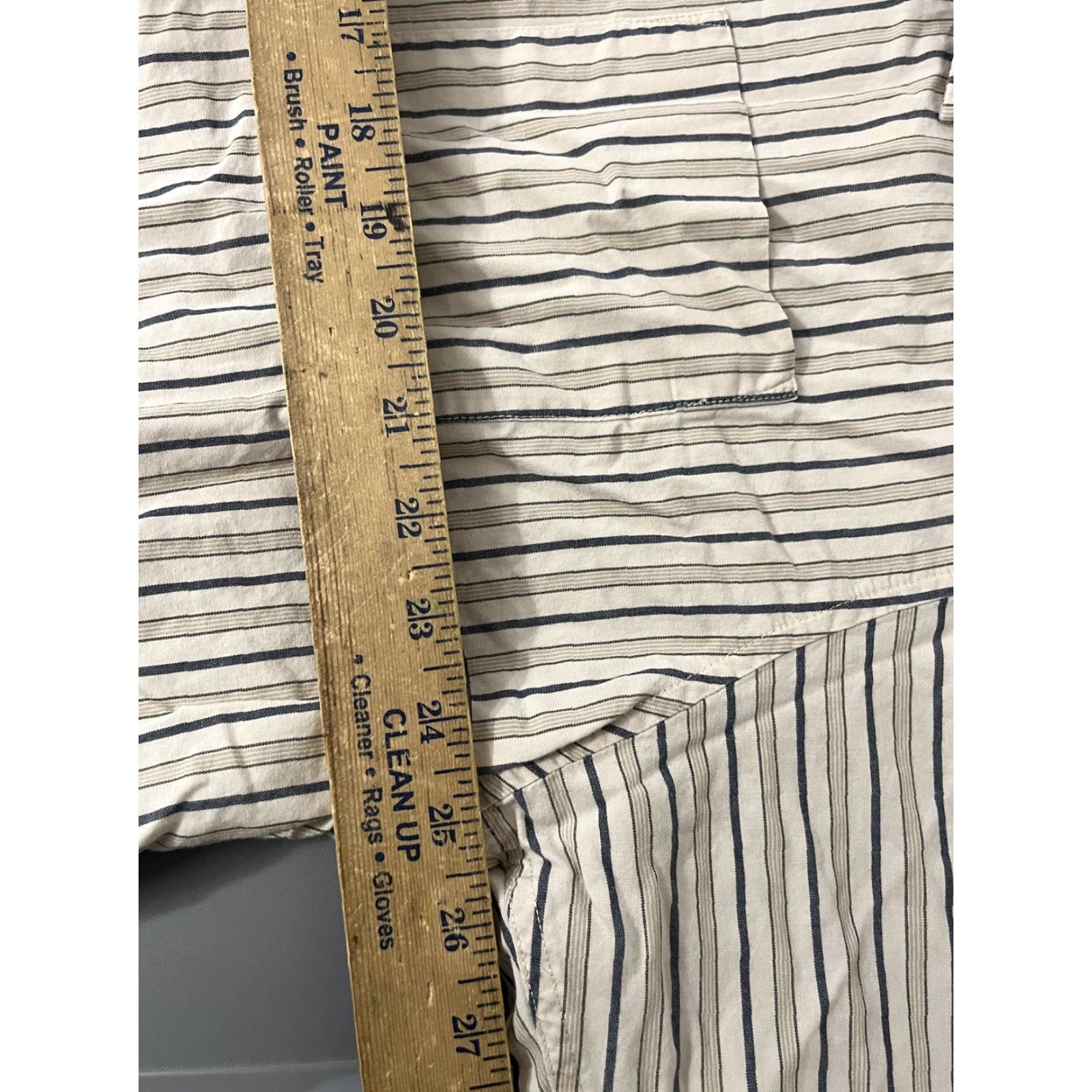 Dockers DOCKERS Shirt Short Sleeve Button-Up Multicolor Striped Cotton XL Pocket Mens Size US XL / EU 56 / 4 - 5 Thumbnail