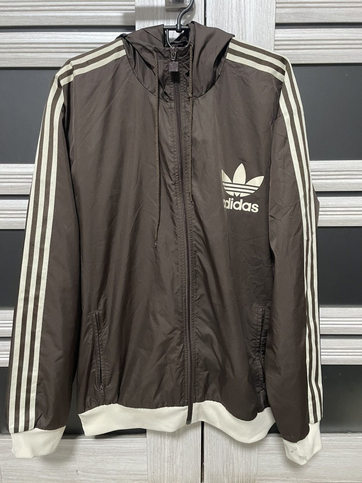 Adidas × Vintage Vintage 2006 Adidas Nylon Windbreaker Brown Jacket Y2K Size US XL / EU 56 / 4 - 2 Thumbnail